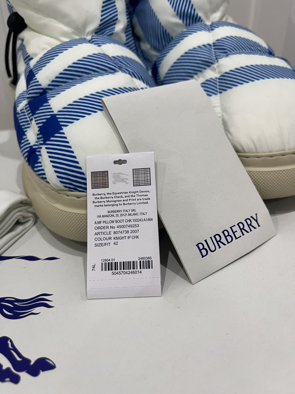 Burberry Burberry Pillow Boot – Blue Check (2021) Size US 9 / EU 42 - 8 Thumbnail
