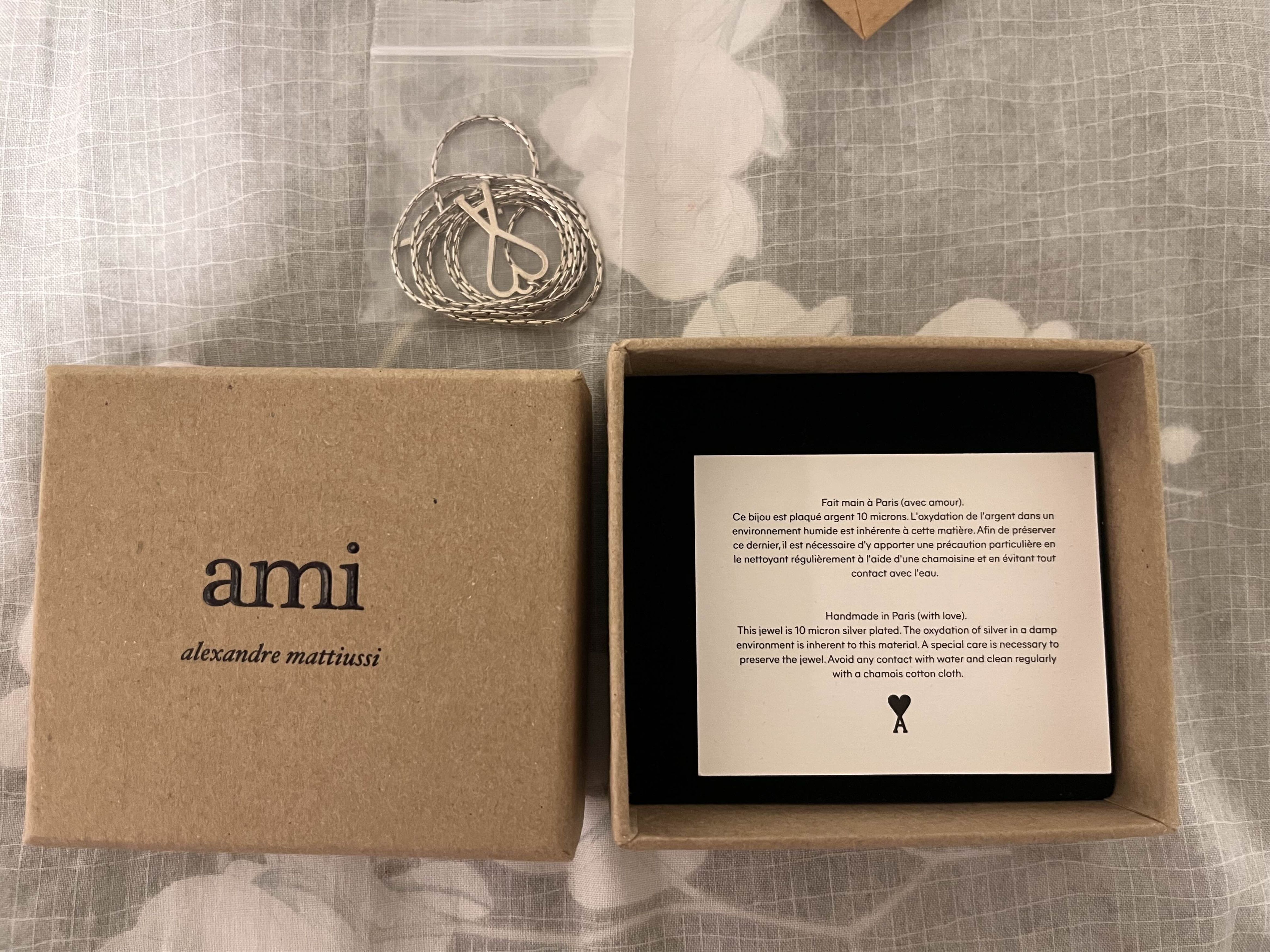 AMI Silver Ami de Cœur Necklace Size ONE SIZE - 2 Thumbnail