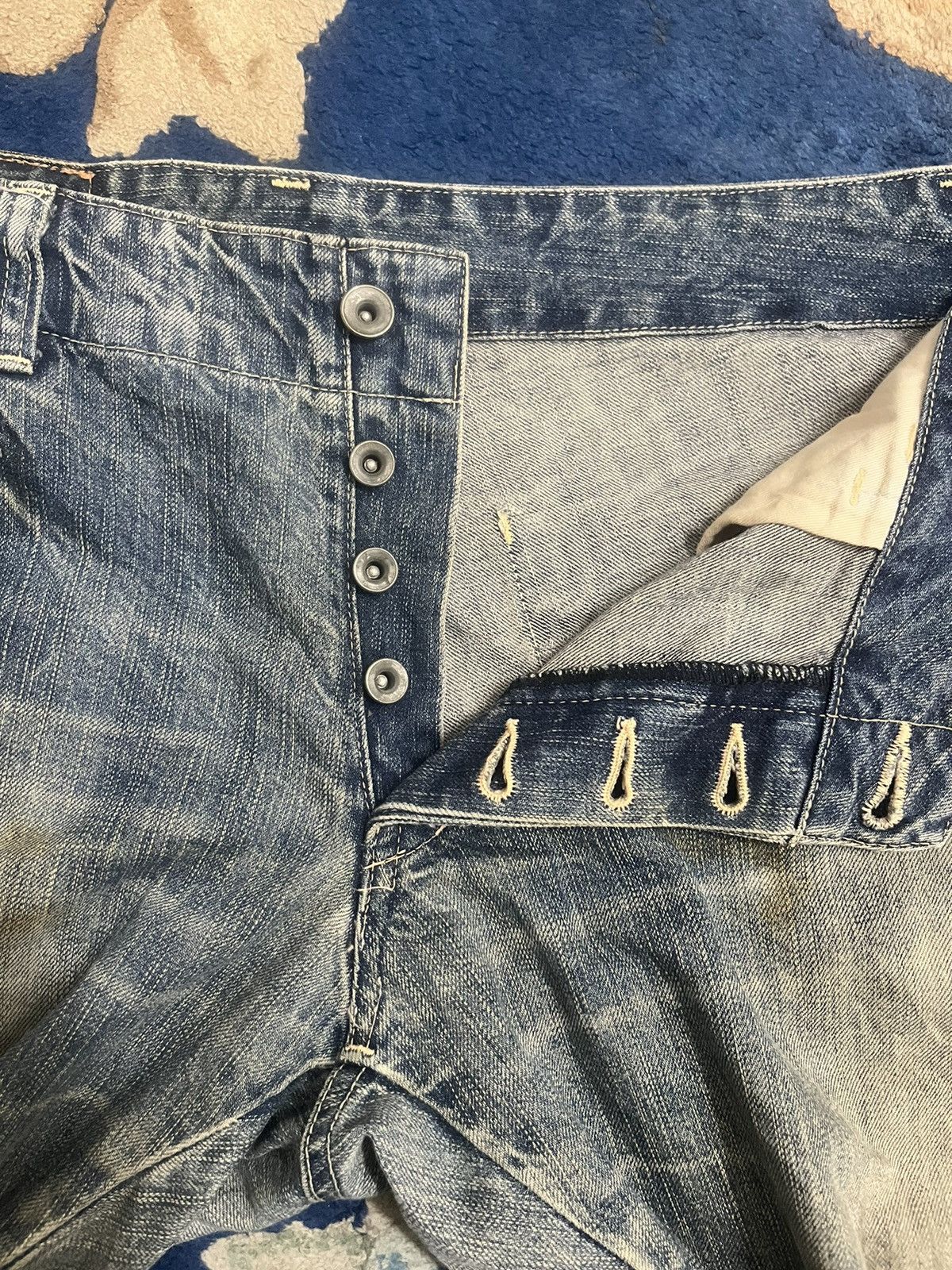 Johnbull Vintage John Bull Cargo Mudwash Honeycomb Denim Size US 33 - 5 Thumbnail