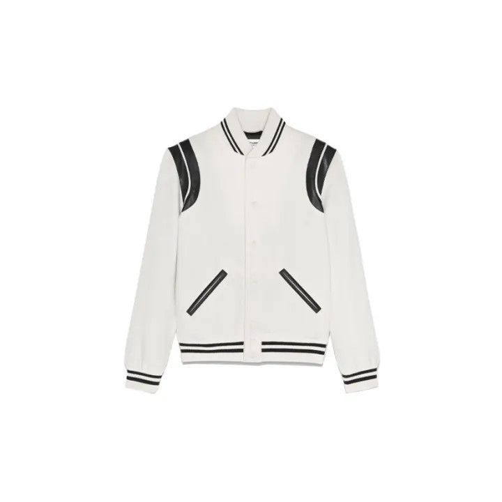 Saint Laurent Paris Saint Laurent Striped Long Sleeve Baseball Jacket-2507 Size US L / EU 52-54 / 3 - 8 Thumbnail