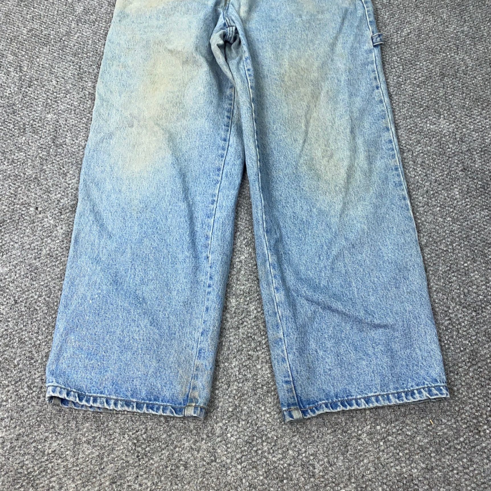 Bugle Boy VINTAGE Bugle Boy Jeans Mens 34x31 Distressed Carpenter Baggy Blue 90s Grunge Size US 36 / EU 52 - 6 Thumbnail