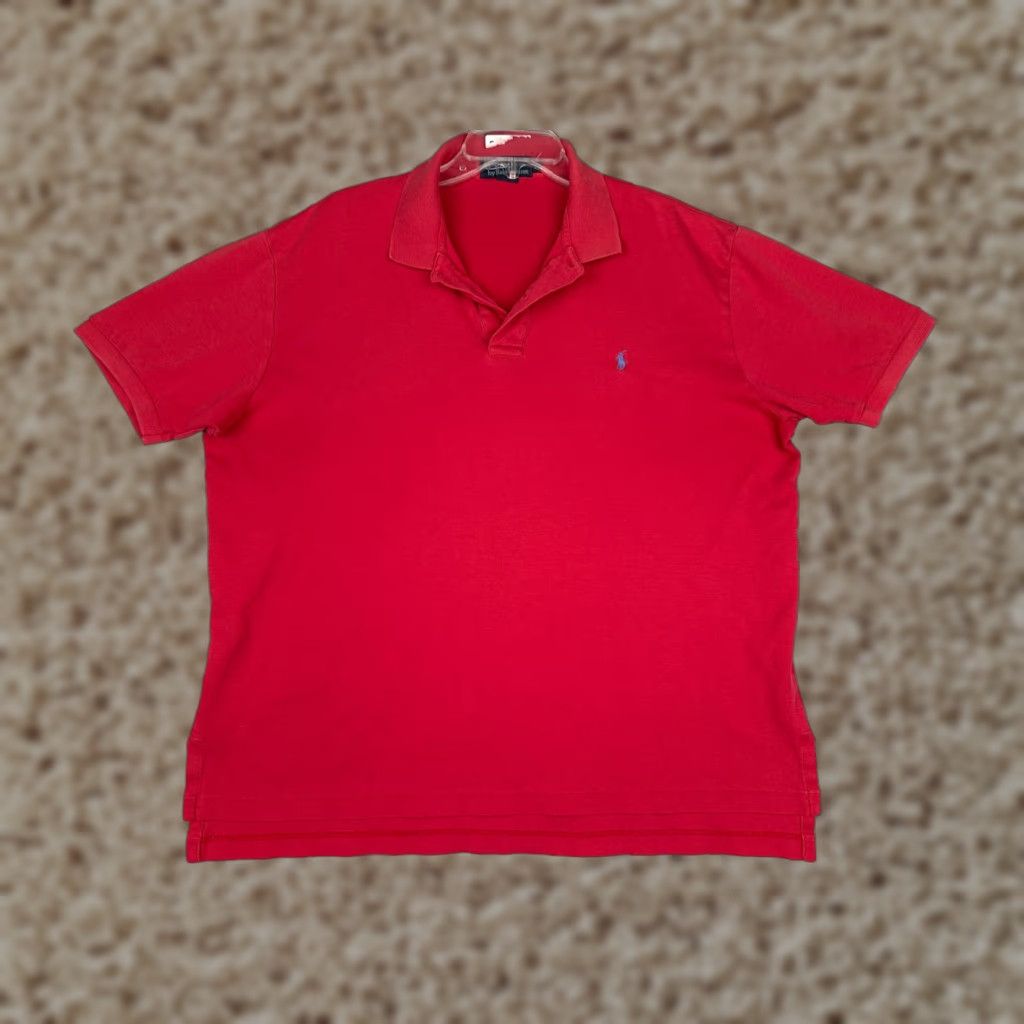 Ralph Lauren VINTAGE Ralph Lauren Polo Shirt Men L Red 100% Cotton Short Sleeve Polo Size US L / EU 52-54 / 3 - 1 Thumbnail