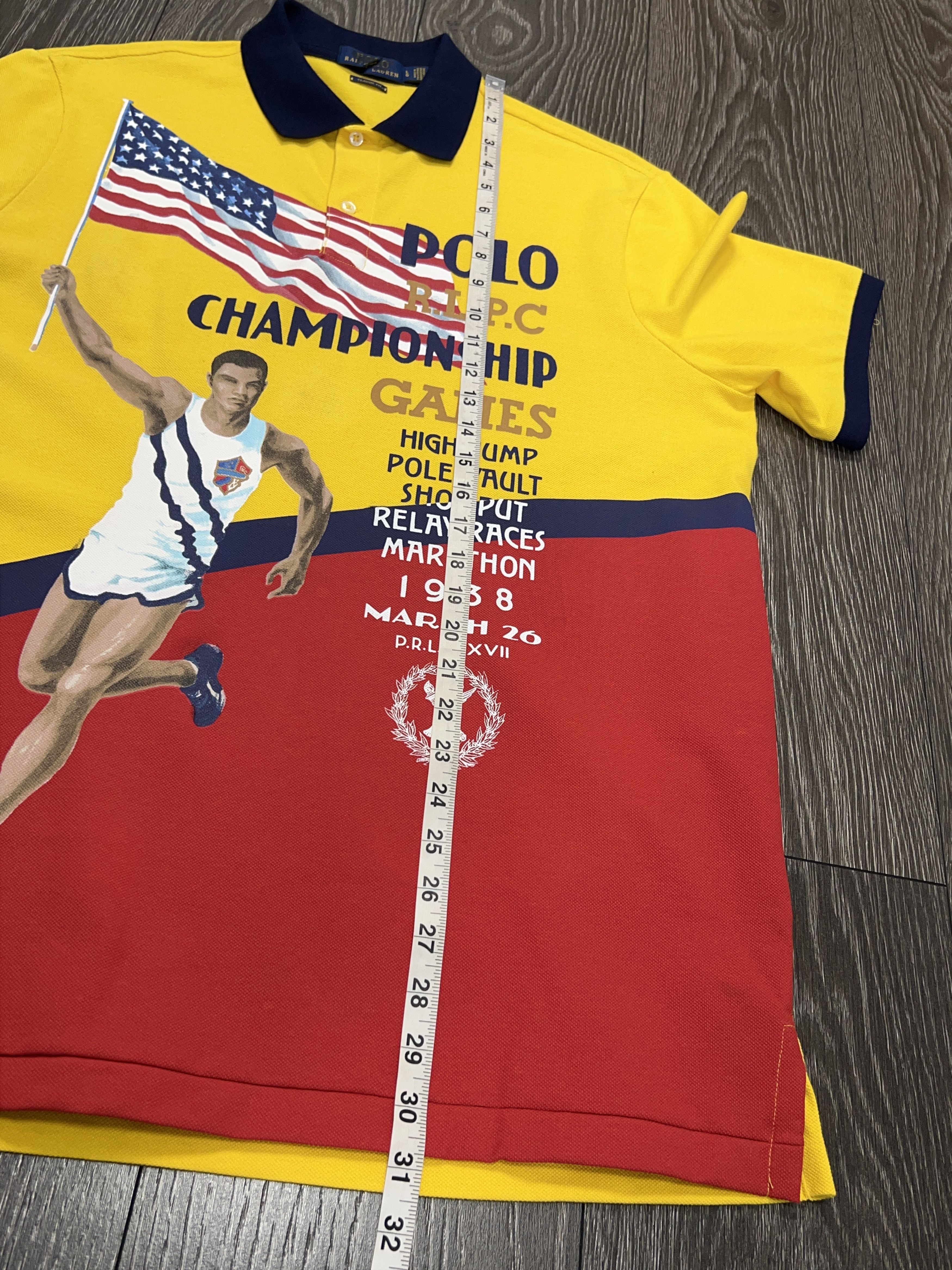 Polo Ralph Lauren Mens Championship 1938 Games Olympic Big Logo T Shirt Size L Size US L / EU 52-54 / 3 - 9 Thumbnail