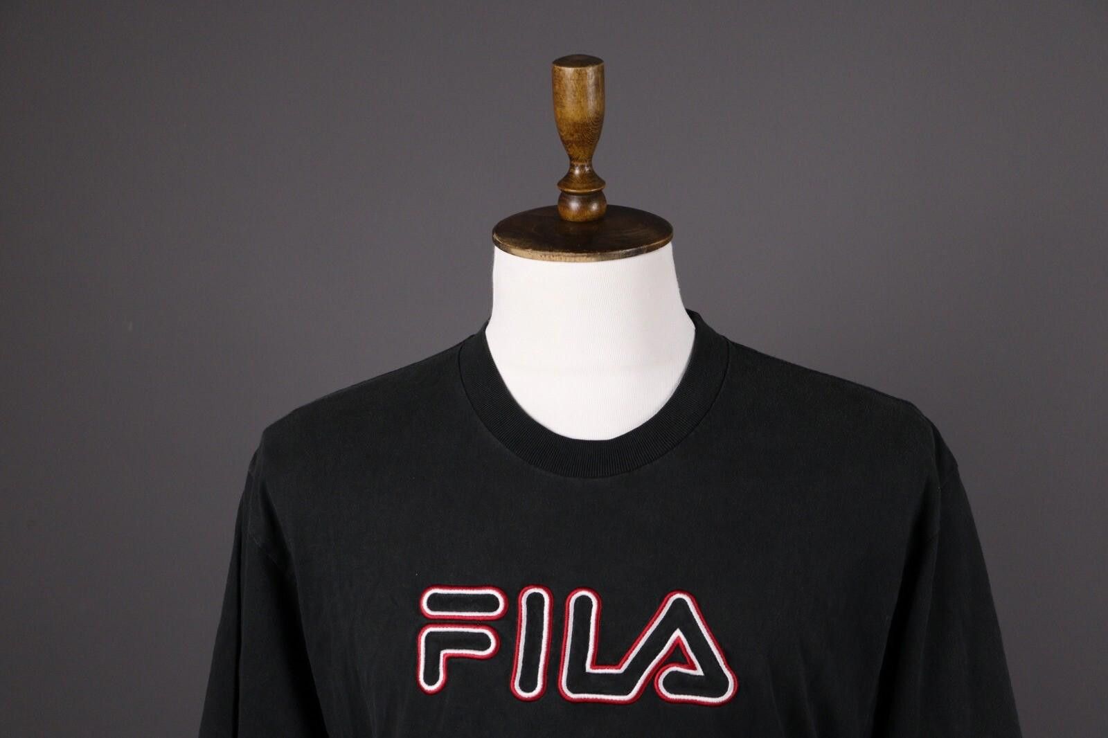 Fila Fila Black Vintage Big Logo Short Sleeve T-Shirt Size L Size US L / EU 52-54 / 3 - 2 Thumbnail