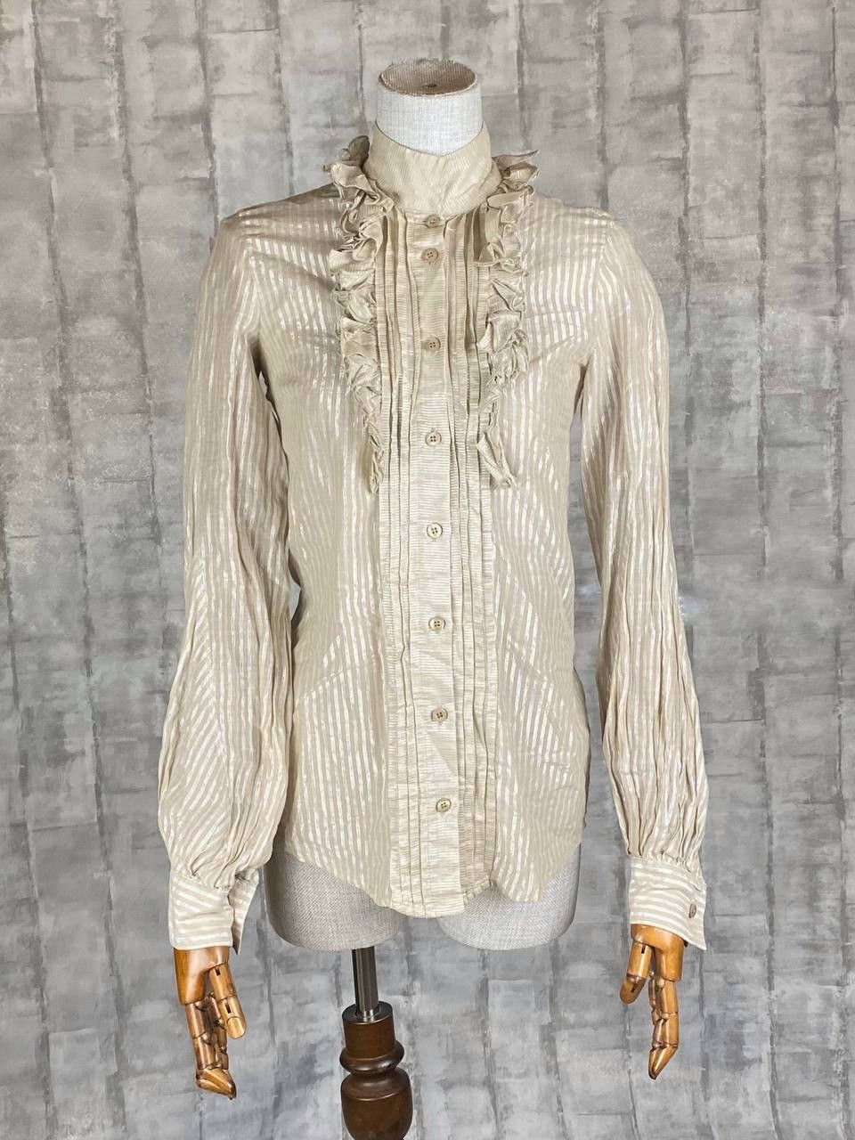 Just Cavalli ARCHIVE Just Cavalli Button Up Ruffled Blouse Size S / US 4 / IT 40 - 1 Thumbnail