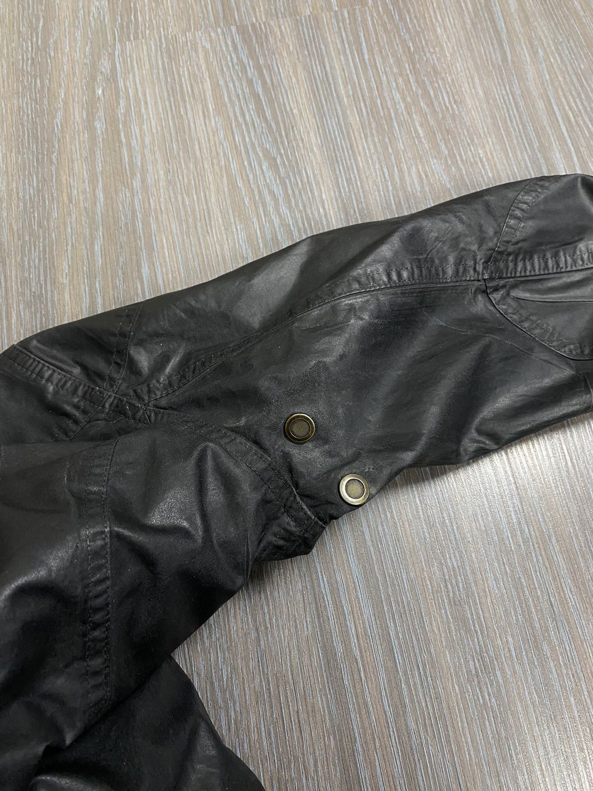 Belstaff Belstaff Gold Rubberized Y2K Belt Biker Jacket Size M / US 6-8 / IT 42-44 - 25 Thumbnail