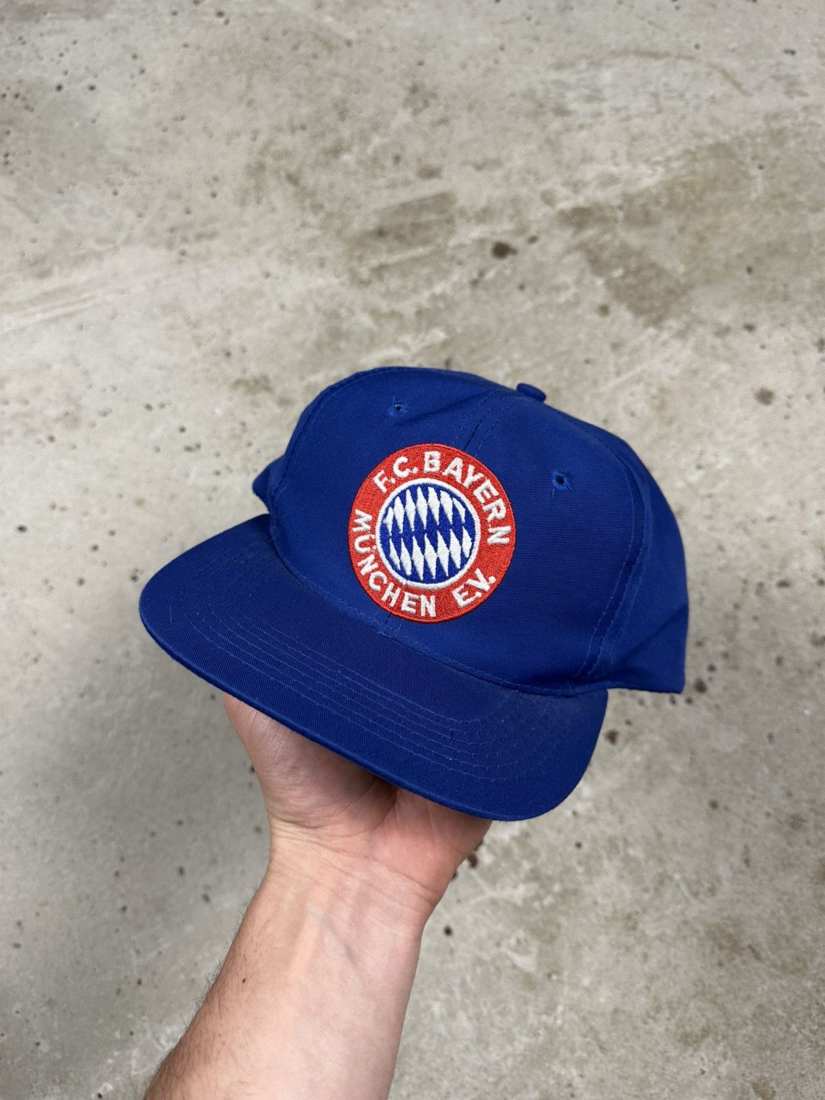Adidas Vintage 90s Adidas x Bayern Munich Blue Hat Cap Size ONE SIZE - 1 Thumbnail