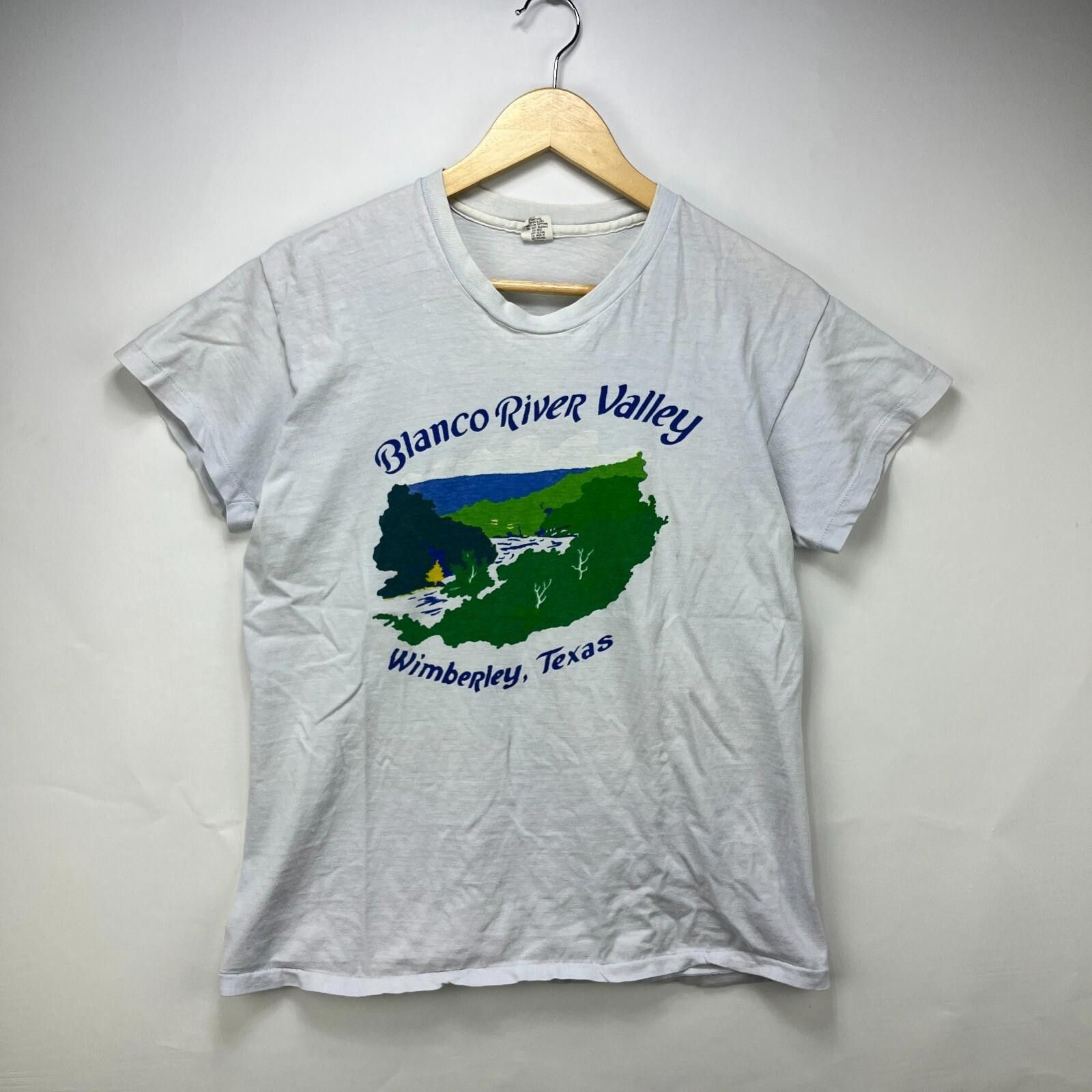 Hanes Vintage 70s Hanes Blanco River Valley Texas T Shirt Large Size US L / EU 52-54 / 3 - 1 Thumbnail