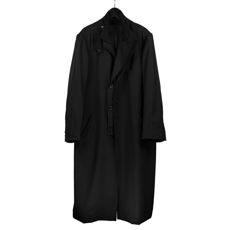 Yohji Yamamoto Yohji Yamamoto Homme Gabardine Left Double Spare Stand Coat Size US S / EU 44-46 / 1 - 9 Thumbnail