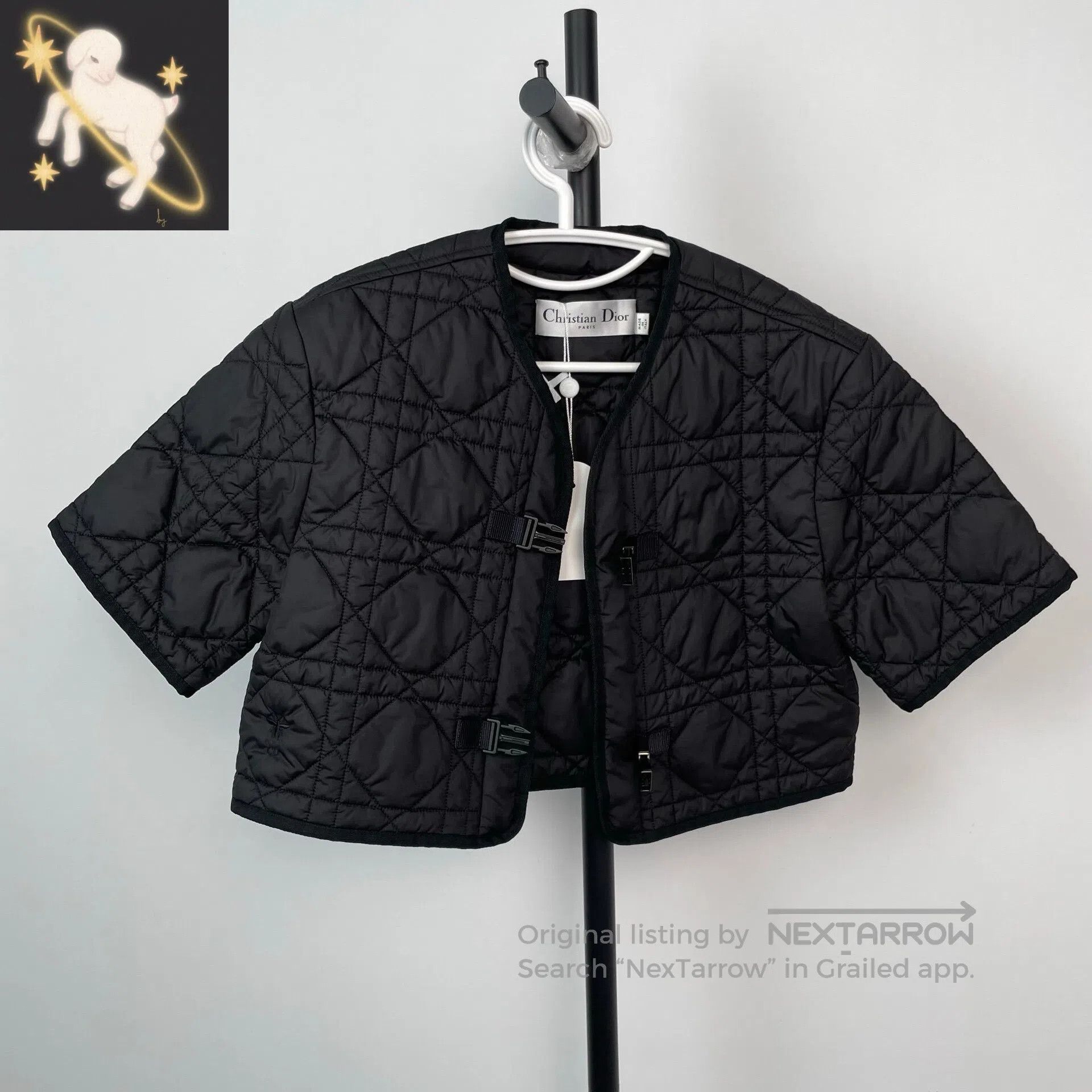 Dior Dior Black Duchess Plaid Short Cotton Coat| Size XXS / US 00 / IT 34 - 1 Thumbnail