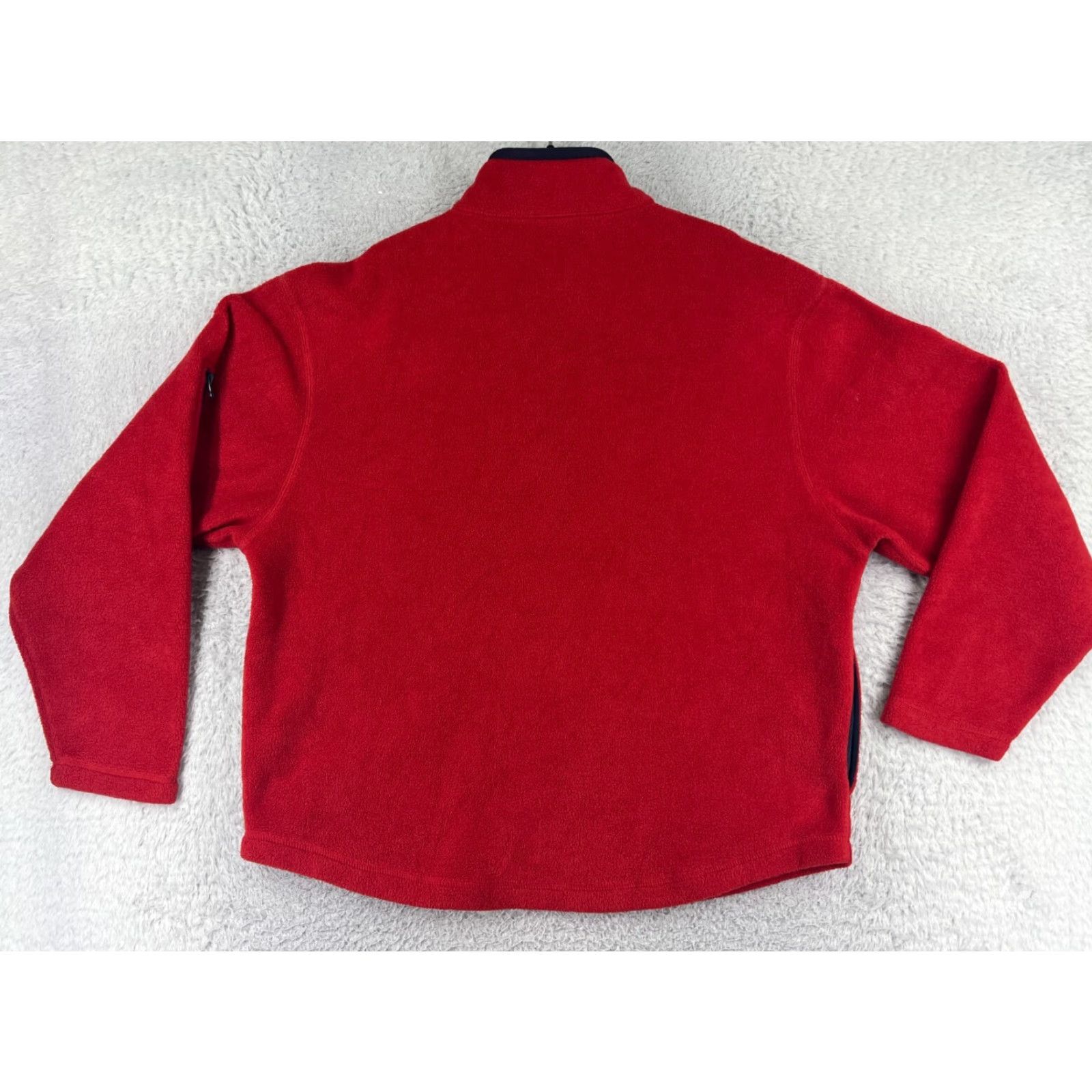 Old Navy Old Navy Mens Sweater Shirt Large Red 1/4 Zip Fleece Mock Neck Long Sleeve Polyester Embroidered Logo 90s? Size US L / EU 52-54 / 3 - 2 Thumbnail