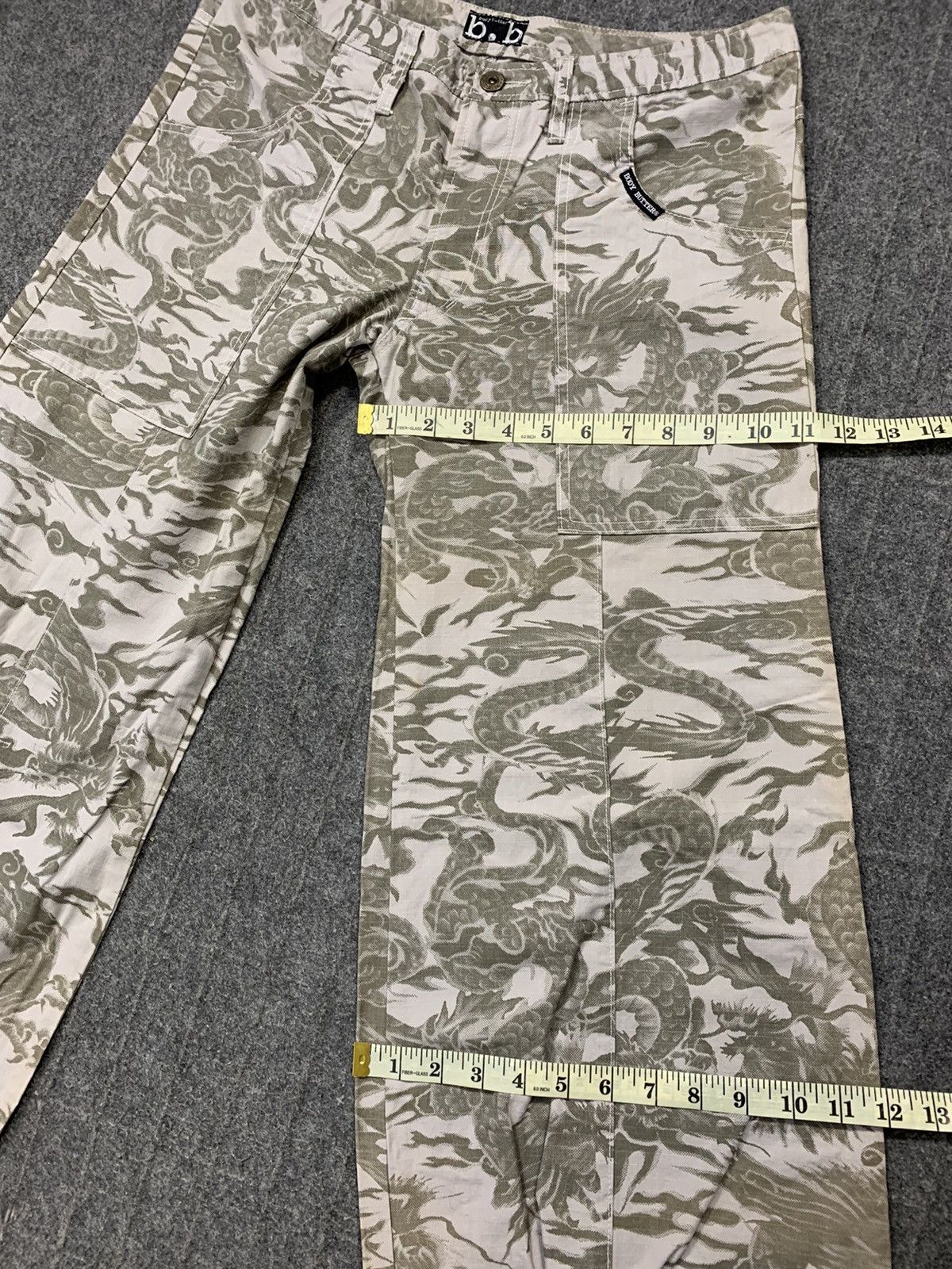 Japanese Brand Hype Body Butter Japan Dragon Design Camo Pant Denim Size US 31 - 17 Thumbnail