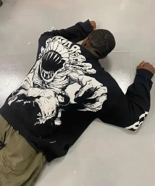 VIBE Retro Demon Knitted Graphic Sweater Size US M / EU 48-50 / 2 - 2 Thumbnail