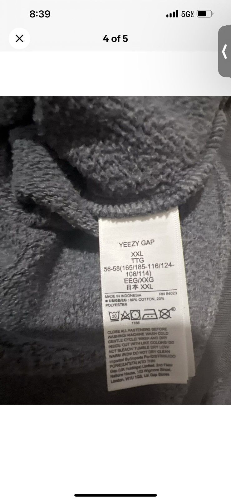 Yeezy Gap × Yeezy Season Yeezy Gap Yoke Tee Blue Stone Size 2XL Size US XXL / EU 58 / 5 - 6 Thumbnail
