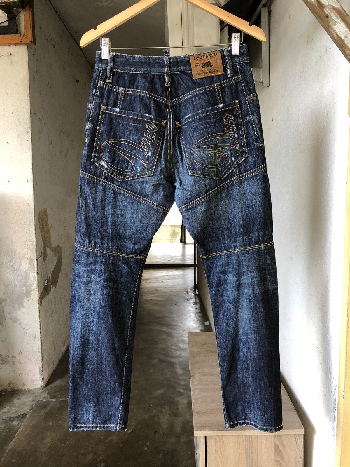 Dsquared2 Nice❗️Dsquared Splash Paint Distressed Denim Curve Cut Size US 28 / EU 44 - 2 Thumbnail