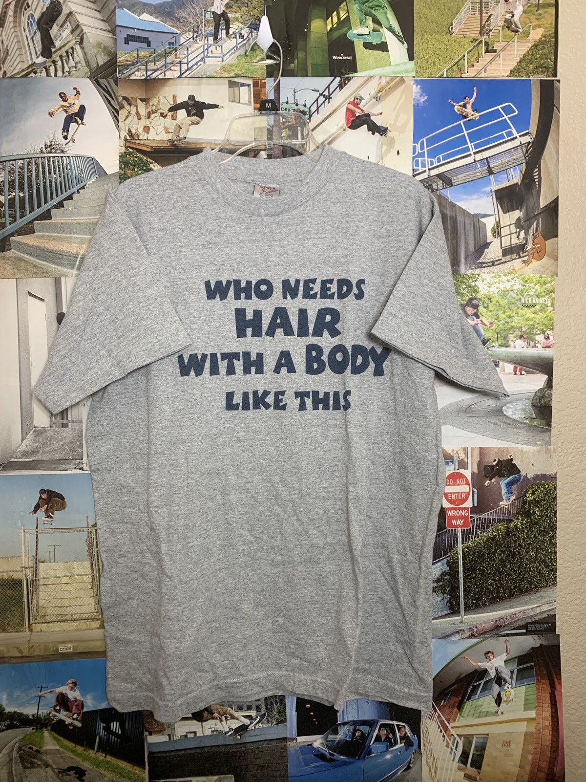 Vintage Vintage Funny Bald Joke Tee Size US L / EU 52-54 / 3 - 1 Thumbnail