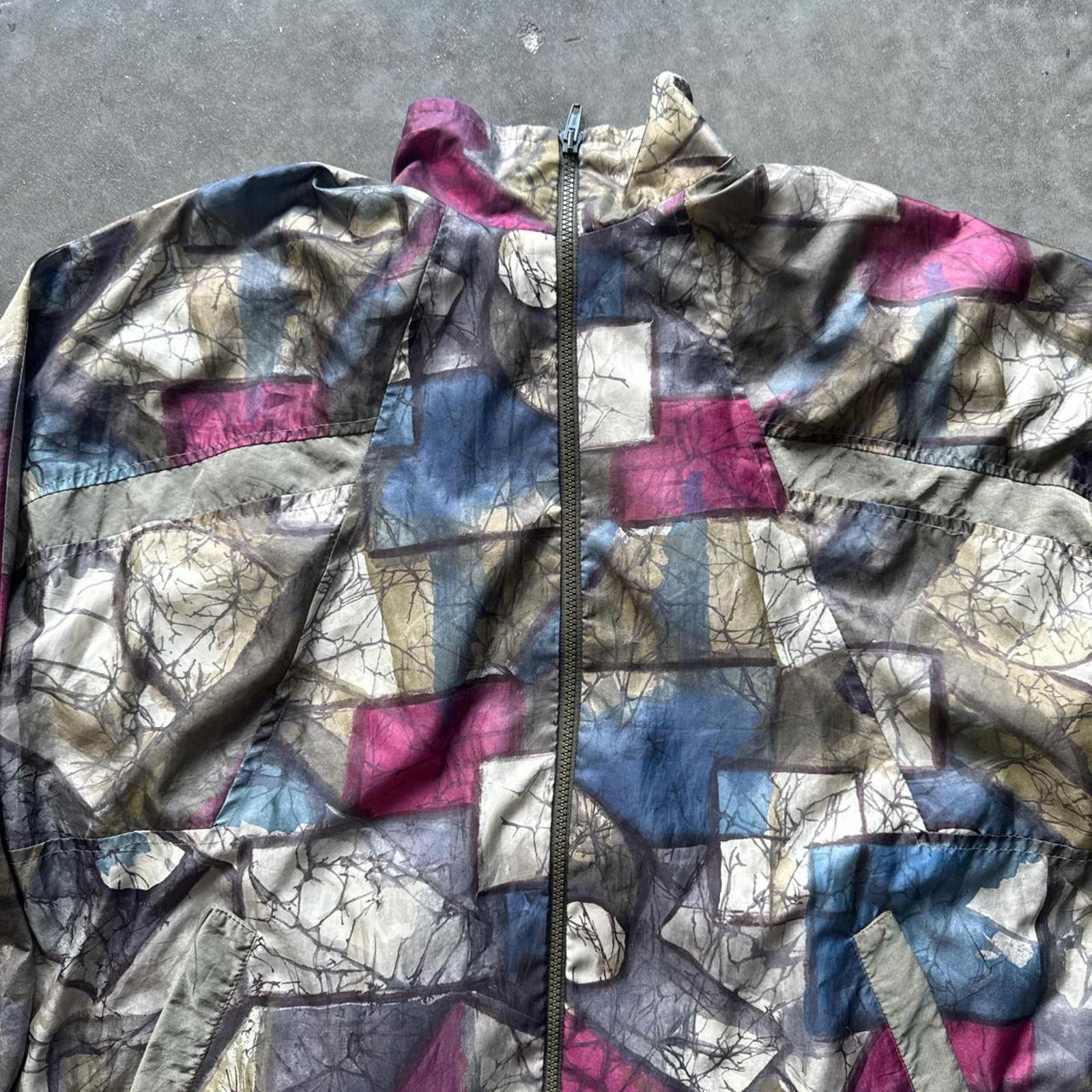 Other Multi Coloured Tree Camouflage 90s Windbreaker Zip Up Jacket Size US L / EU 52-54 / 3 - 3 Thumbnail
