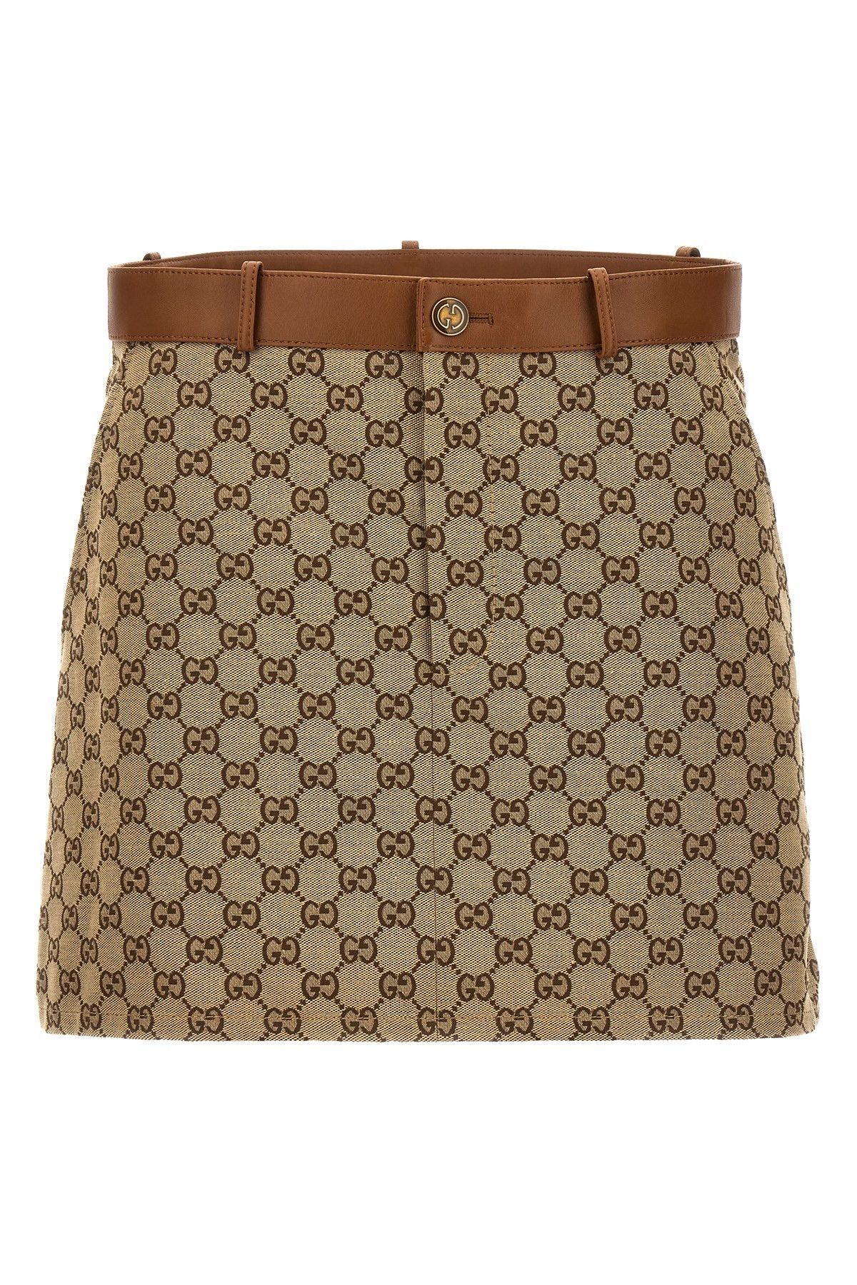 image of Gucci 'gg' Skirt in Beige, Women's (Size 27)