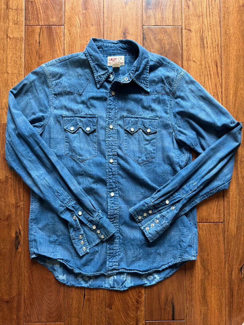 RRL Ralph Lauren RRL Ralph Lauren Western denim shirt Size US M / EU 48-50 / 2 - 1 Thumbnail