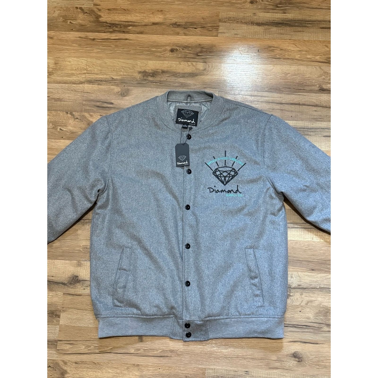 Diamond Supply Co. Diamond Supply Co Button Up Bomber Varsity Jacket Size US XL / EU 56 / 4 - 2 Thumbnail