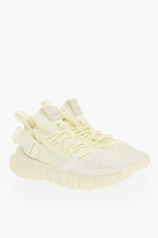 image of Neil Barrett Li-Ning Solid Color Mesh Essence 2,3 Low-Top Sneakers in White, Men's (Size 12)