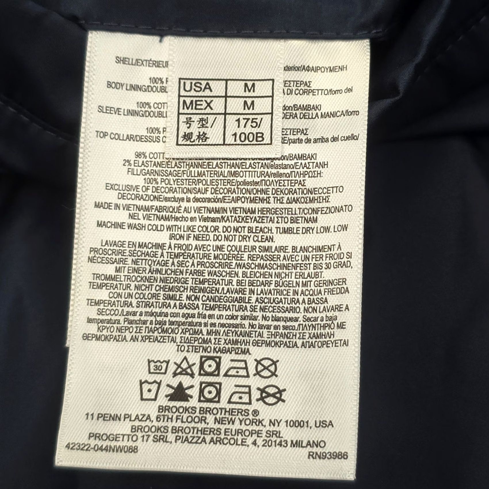 Brooks Brothers Brooks Brothers Coat Quilted Theremore Paddock Diamond Zip Lined Mens M Navy Size US M / EU 48-50 / 2 - 7 Thumbnail