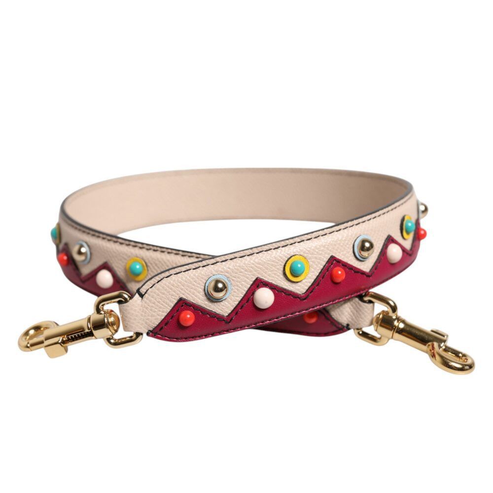 Dolce & Gabbana Dolce & Gabbana Beige Red Leather Handbag Accessory Shoulder Size ONE SIZE - 5 Thumbnail