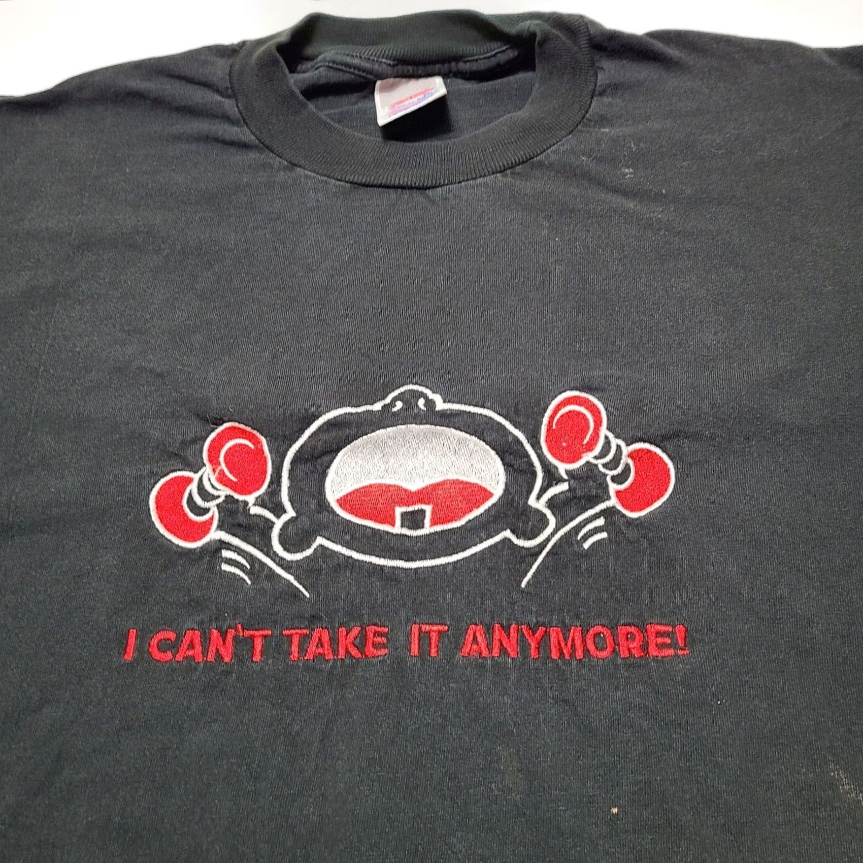 Jerzees VINTAGE Attitude Dude" I Can’t take it Anymore" Joke/Gag T-shirt Jerzees XL Shirt Mens XL Black Graphic Print 1990s Size US XL / EU 56 / 4 - 2 Thumbnail