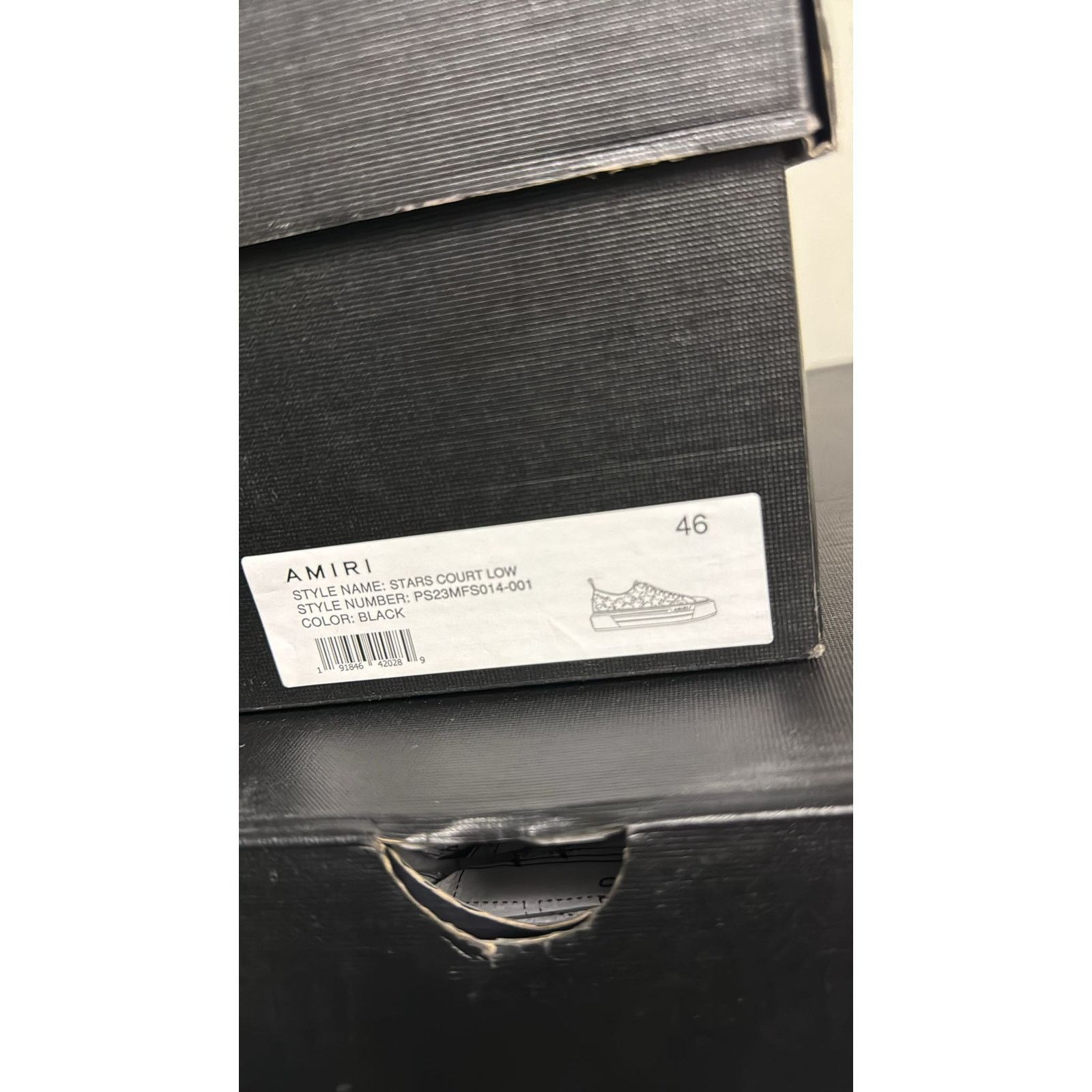 Amiri o1rshd1 Stars Court Low-Top Sneakers in Black Size US 13 / EU 46 - 12 Thumbnail