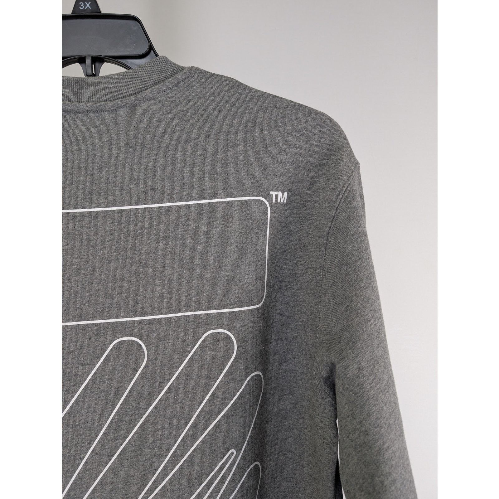 Off-White o1rshd1 Q:2 / Wave outl Diag Slim Crewneck sweatshirt Grey Size US L / EU 52-54 / 3 - 10 Thumbnail
