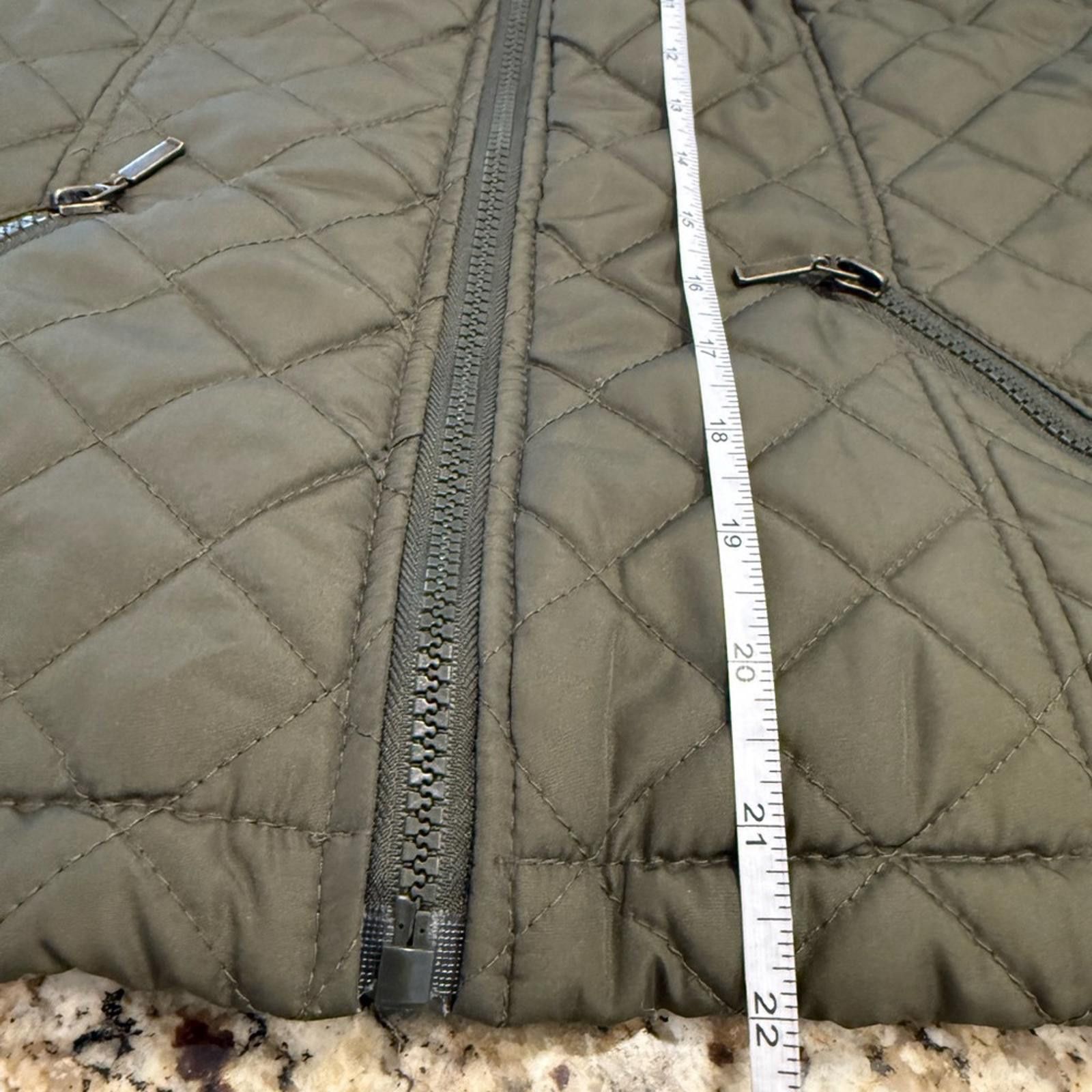 Other Laura Scott army green quilted vest SZ 2-4 Size M / US 6-8 / IT 42-44 - 11 Thumbnail