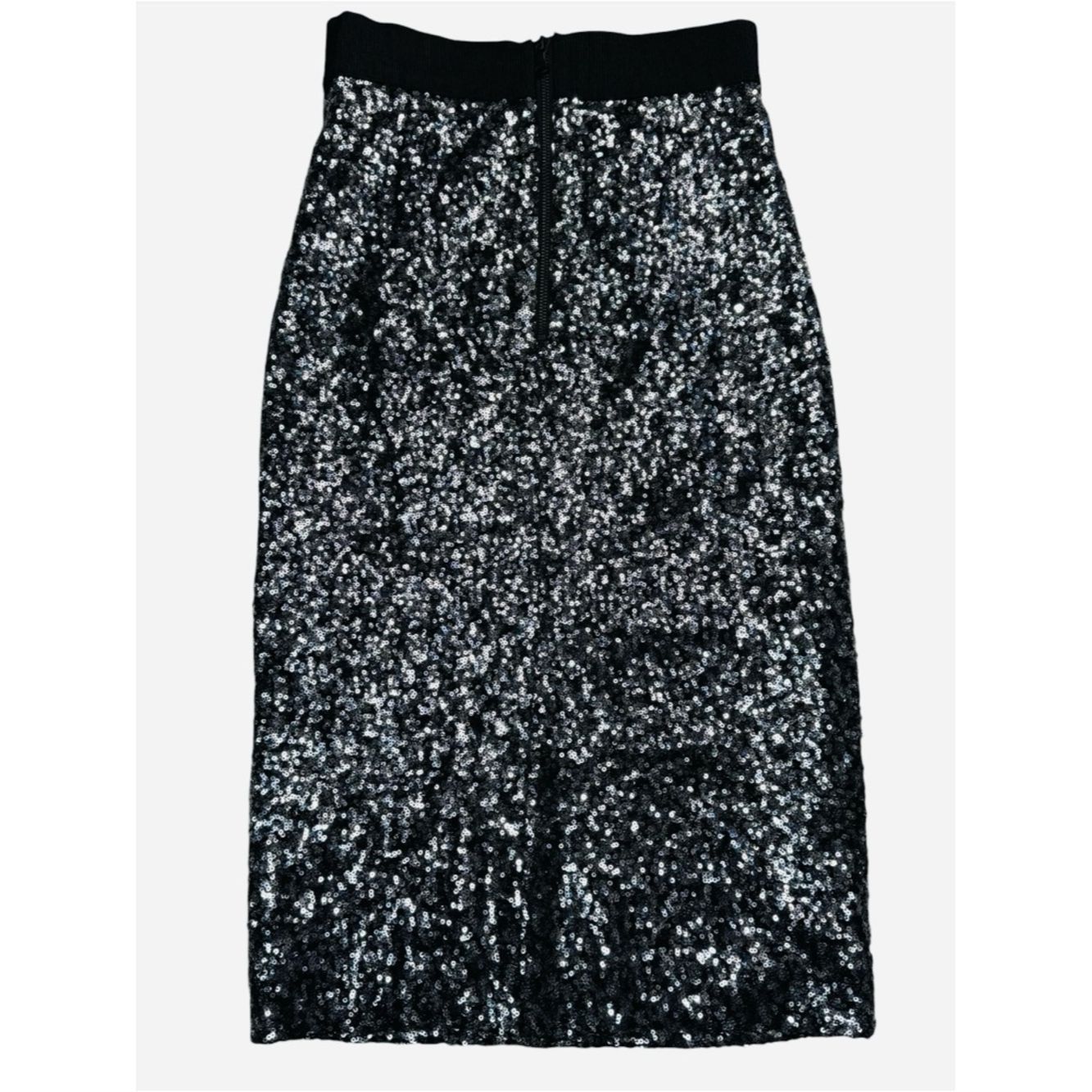 MILLY Milly Pencil Sequins Stretch Midi Skirt Size 2 Size 26" / US 2 / IT 38 - 3 Thumbnail