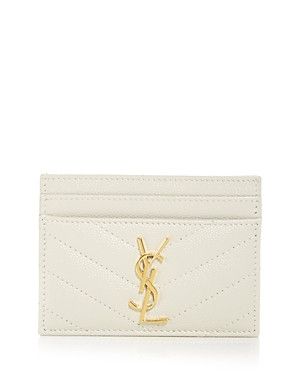 Saint Laurent Paris o1tp1o0125 Card Holder in White Size ONE SIZE - 1 Preview