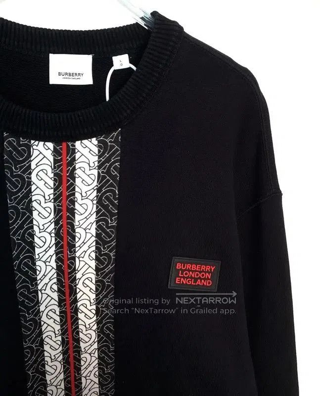 Burberry Burberry Black Cotton Men's Sweatshirt. Size US L / EU 52-54 / 3 - 3 Thumbnail