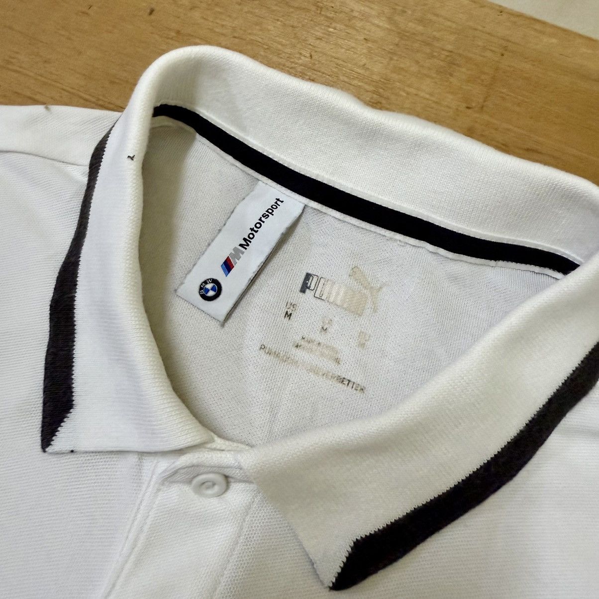 BMW × Puma Puma X BMW Motorsport white polo shirt size M Size US M / EU 48-50 / 2 - 4 Thumbnail
