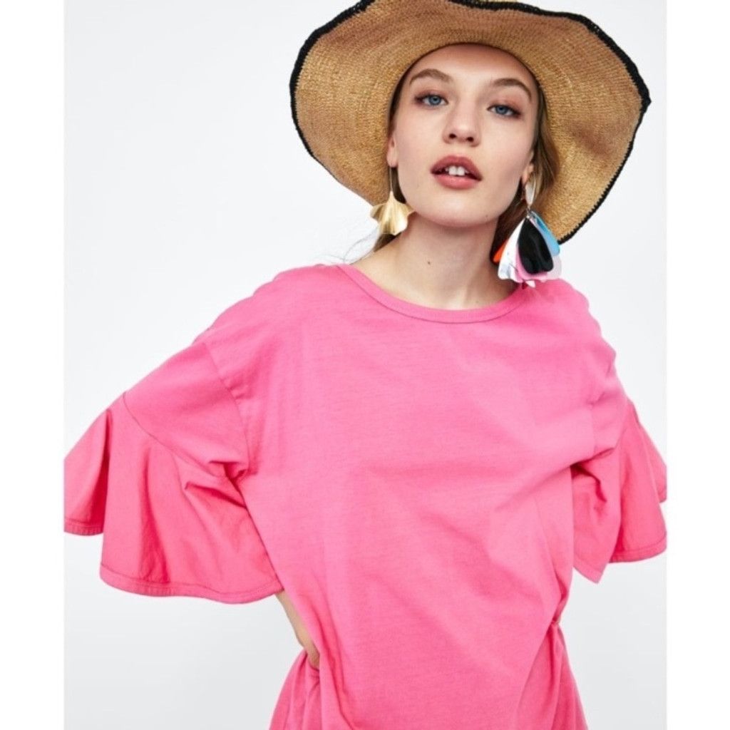 Zara Zara Ruffle Sleeve Dress Size S / US 4 / IT 40 - 3 Thumbnail
