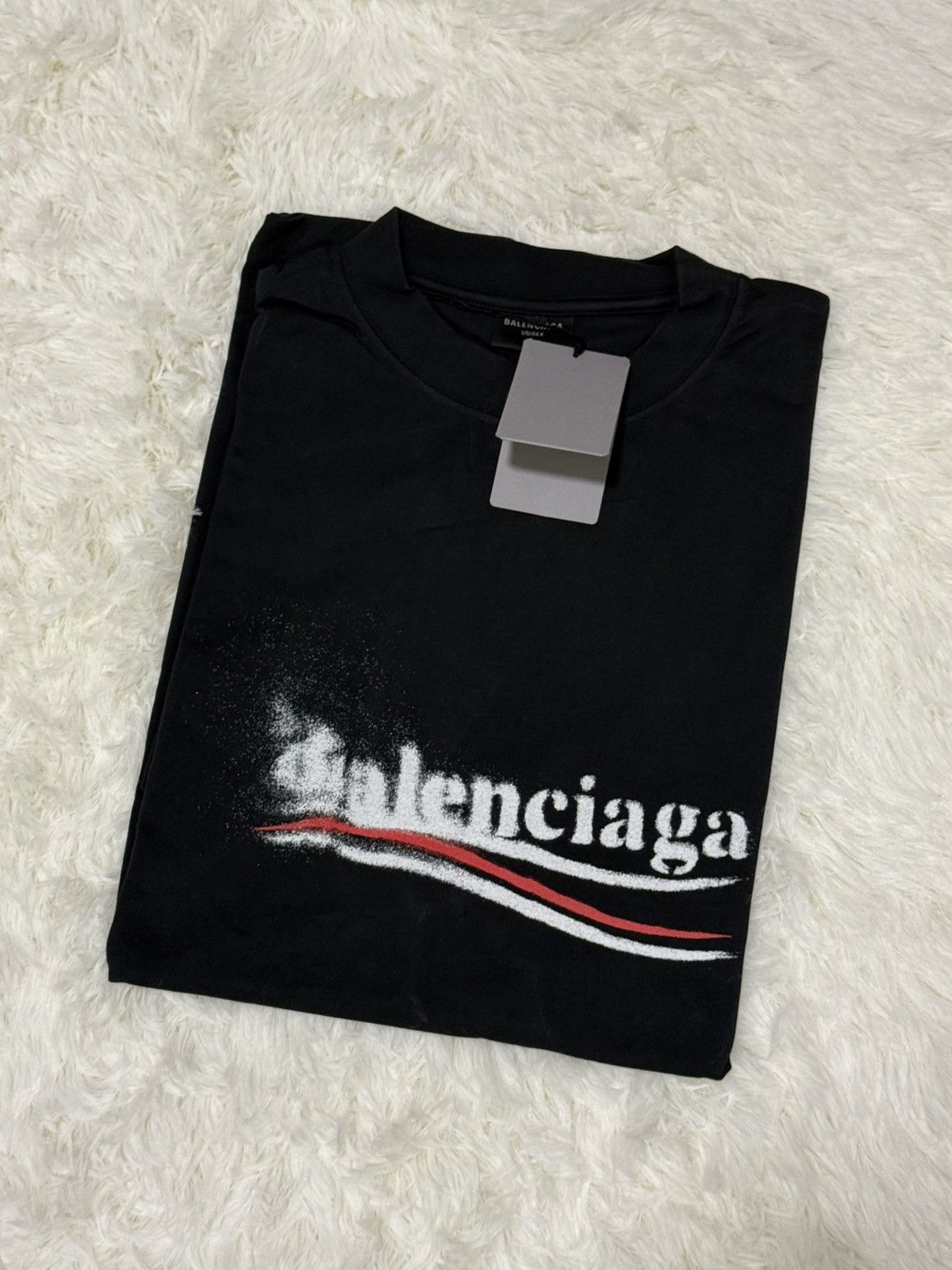 Balenciaga BALENCIAGA Political Stencil T Shirt Black White Size US XL / EU 56 / 4 - 1 Thumbnail