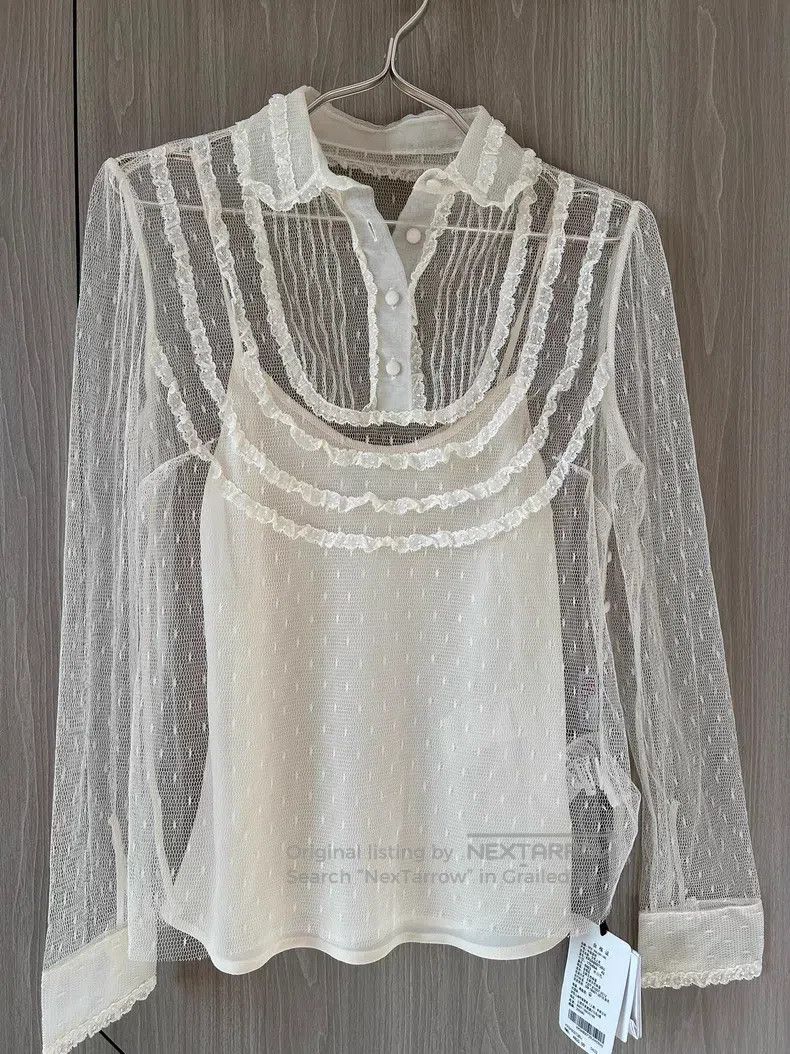 Valentino Valentino Lace shirt suspenders Size S / US 4 / IT 40 - 1 Thumbnail