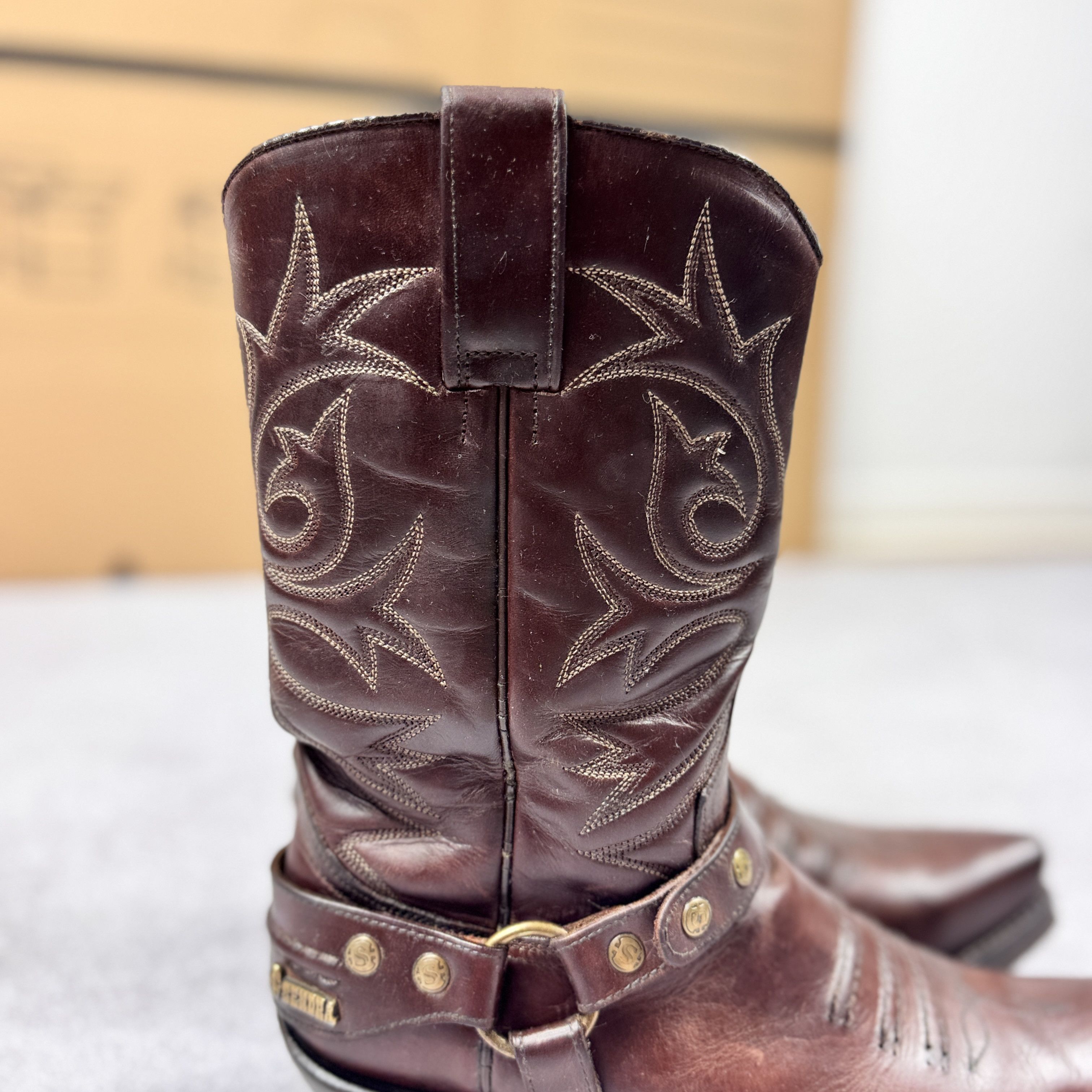 Sendra Sendra Biker Cowboy Western Leather Boots 4672 Size 41 26cm Size US 8 / EU 41 - 5 Thumbnail