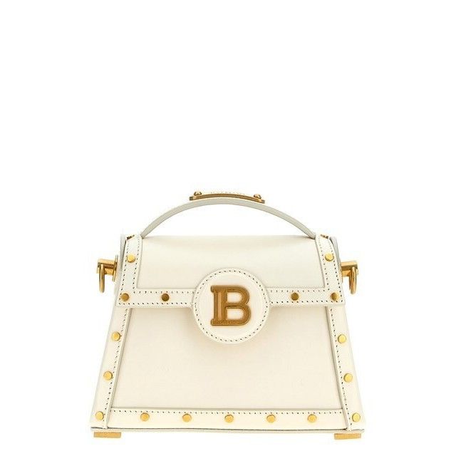 Balmain BALMAIN B-buzz Dynasty Small White Leather Shoulder Bag New Size ONE SIZE - 1 Thumbnail