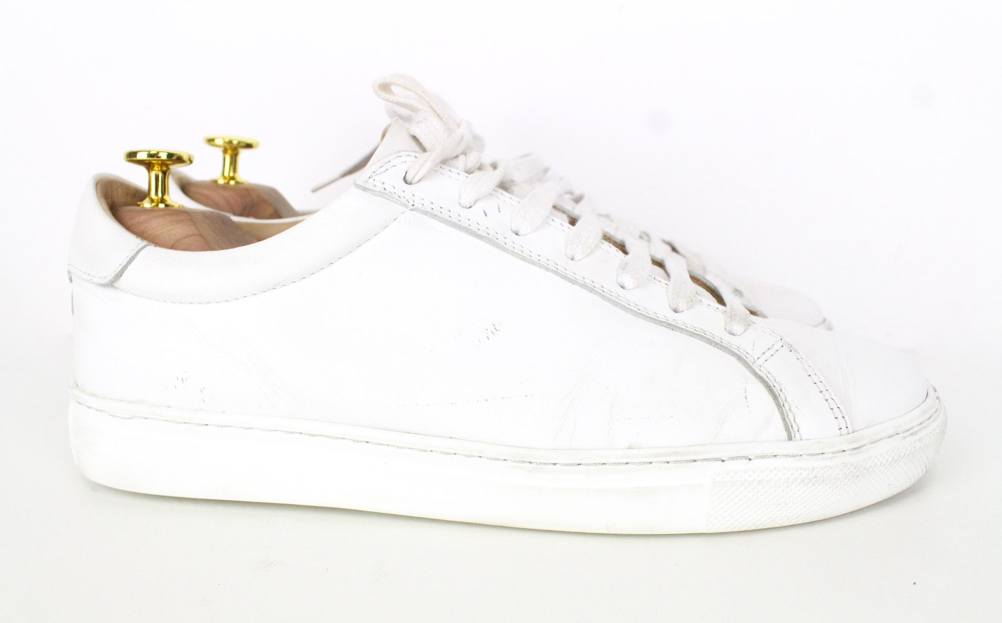 Suitsupply EU40 White Leather Low-Top Sneakers 73723 Size US 7 / EU 40 - 5 Thumbnail