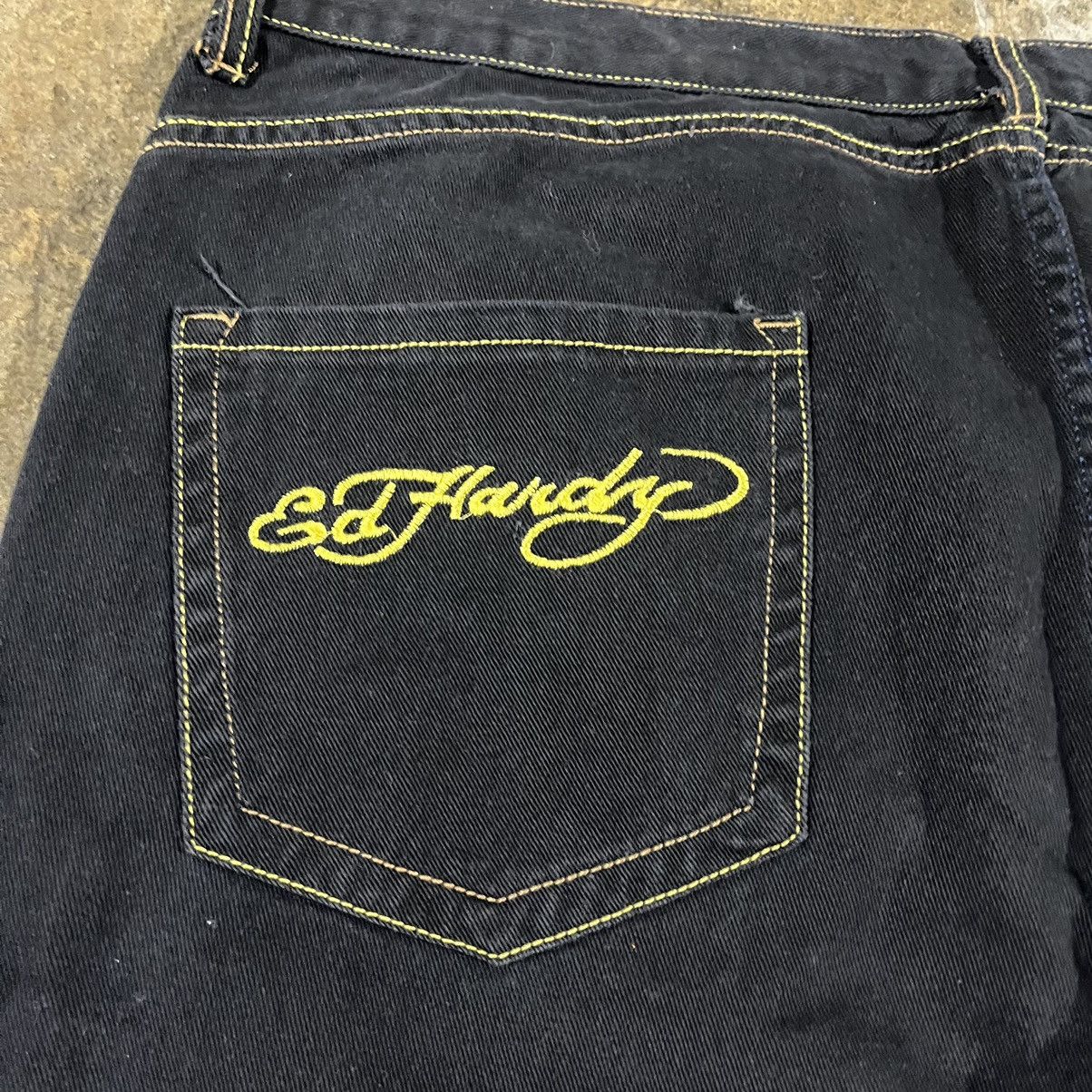 Ed Hardy × JNCO × Vintage Crazy Y2K Ed Hardy Embroidered Tiger Jeans Baggy Skater Size US 42 / EU 58 - 5 Thumbnail