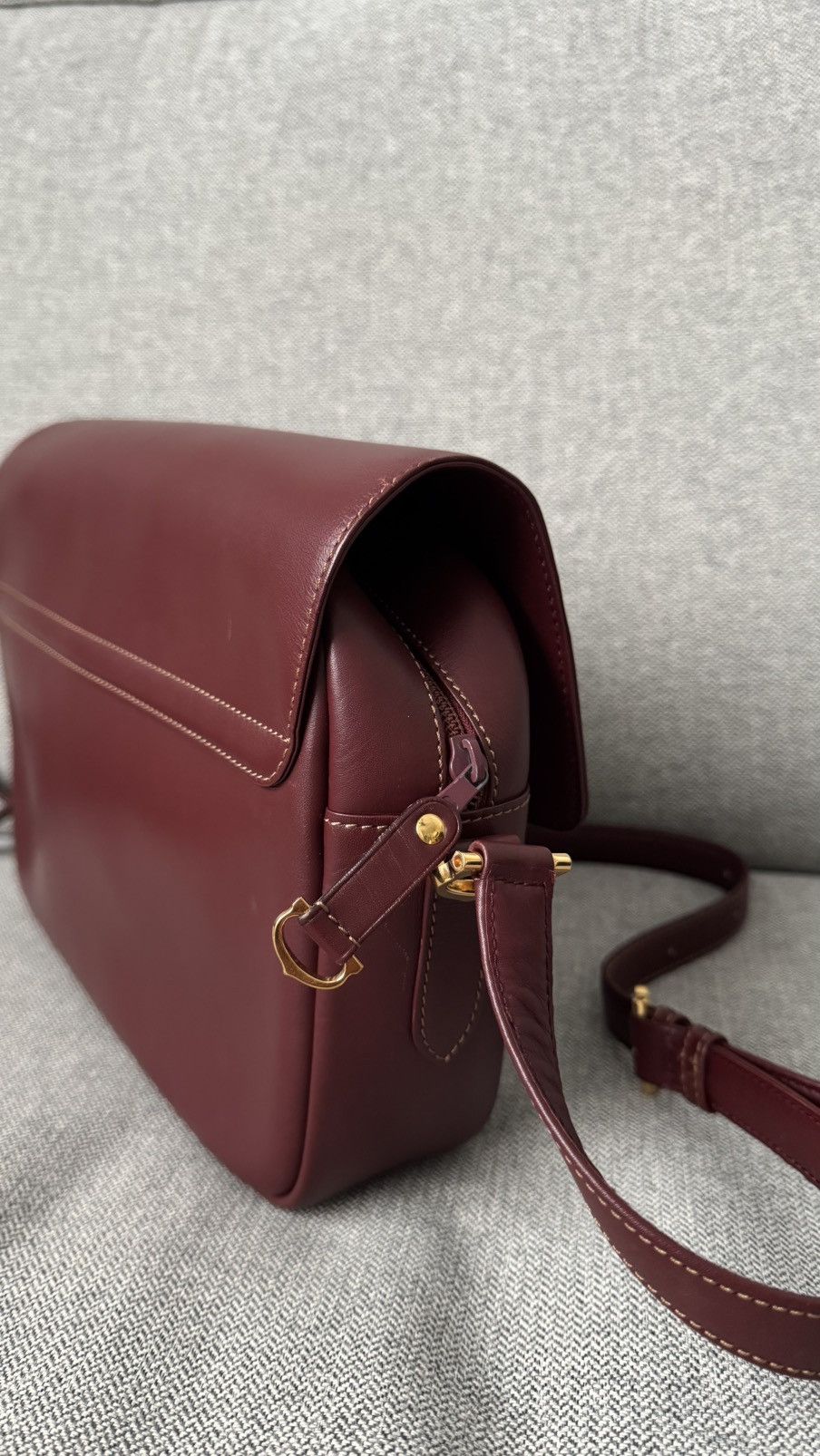 Cartier Cartier Must de Cartier Burgundy Leather Shoulder Bag Size ONE SIZE - 9 Thumbnail