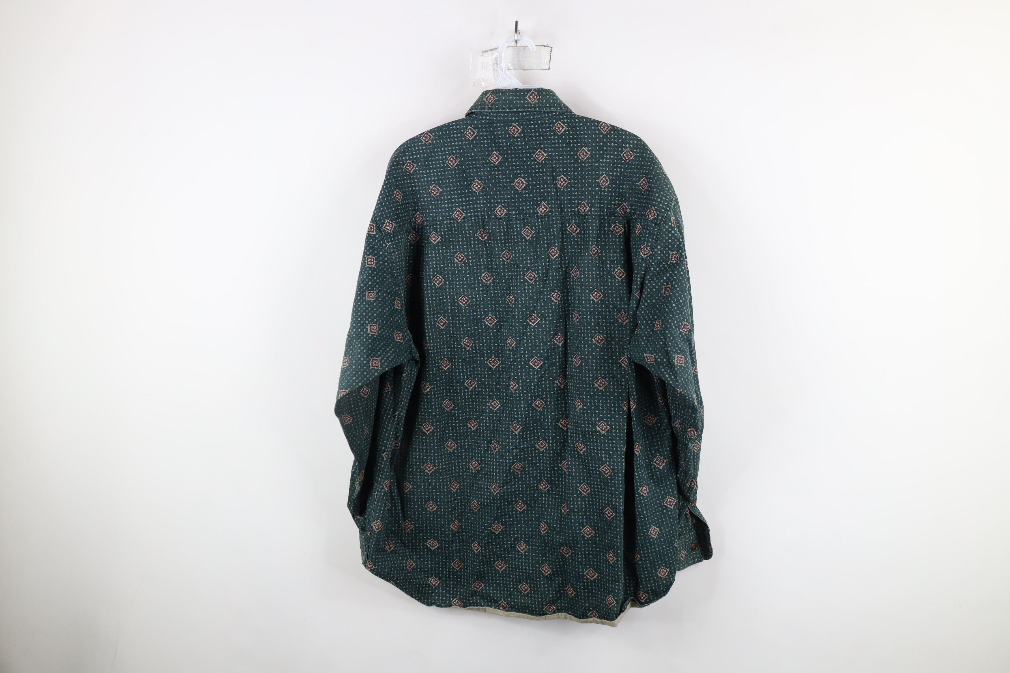 Vintage Vintage 90s Streetwear Geometric Diamond Button Down Shirt Size US L / EU 52-54 / 3 - 9 Thumbnail