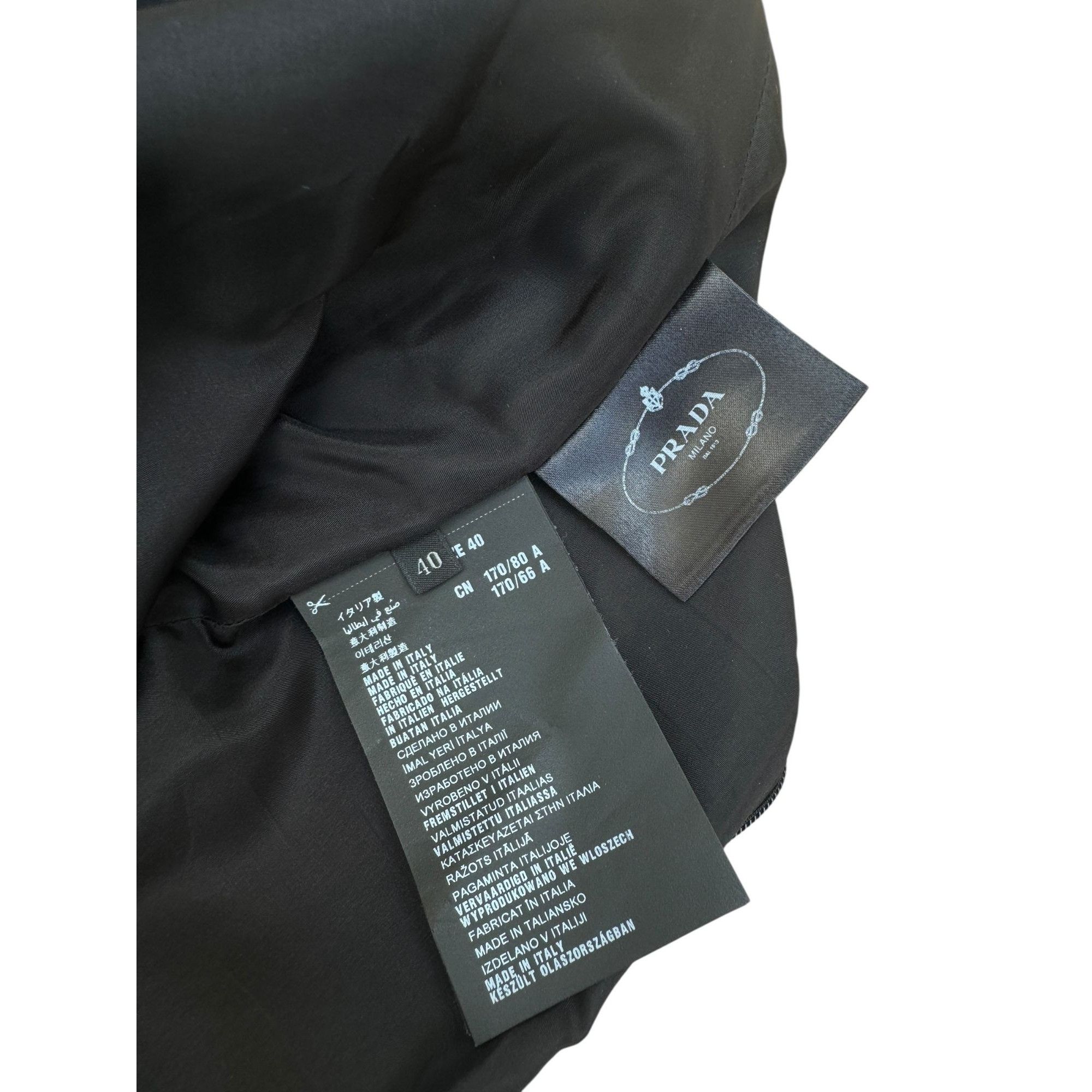 Prada Black Textured Cotton-Silk Blend Dress Size M / US 6-8 / IT 42-44 - 8 Thumbnail