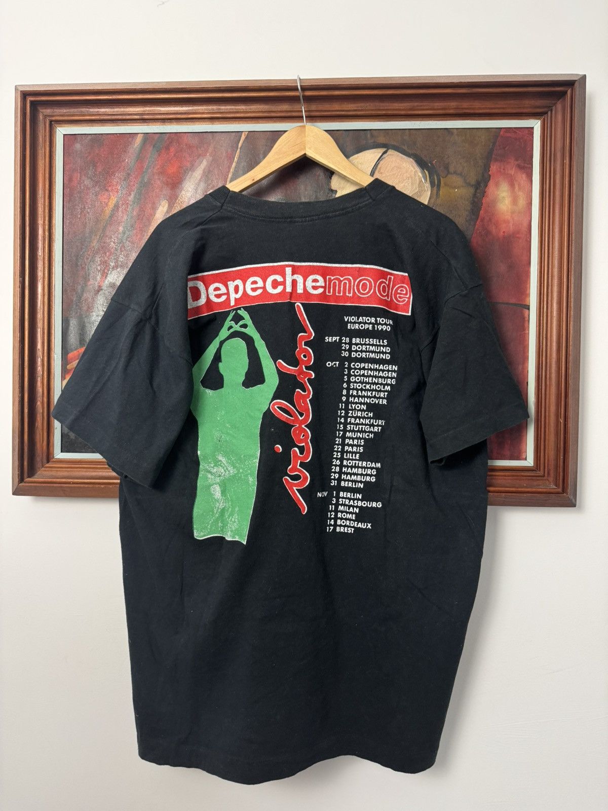 Band Tees Vintage 90s Depeche Mode Tour Violator Pop Music Band Tee Size US XL / EU 56 / 4 - 2 Thumbnail