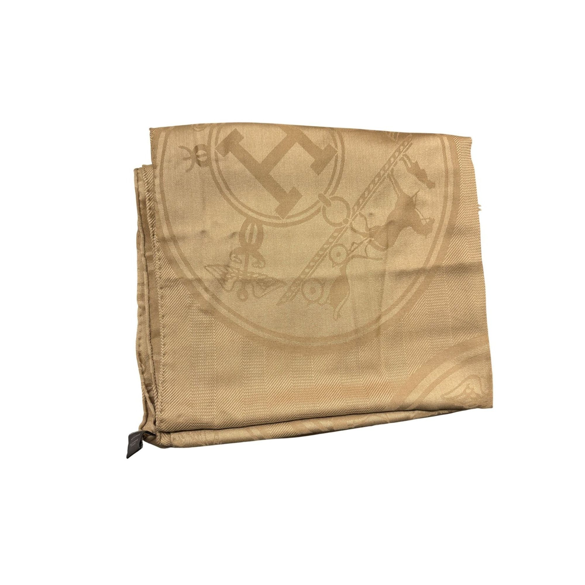 Hermes Hermès Etole New Libris Confettis DEx-Libris CT/Kraft Shawl Size ONE SIZE - 1 Thumbnail