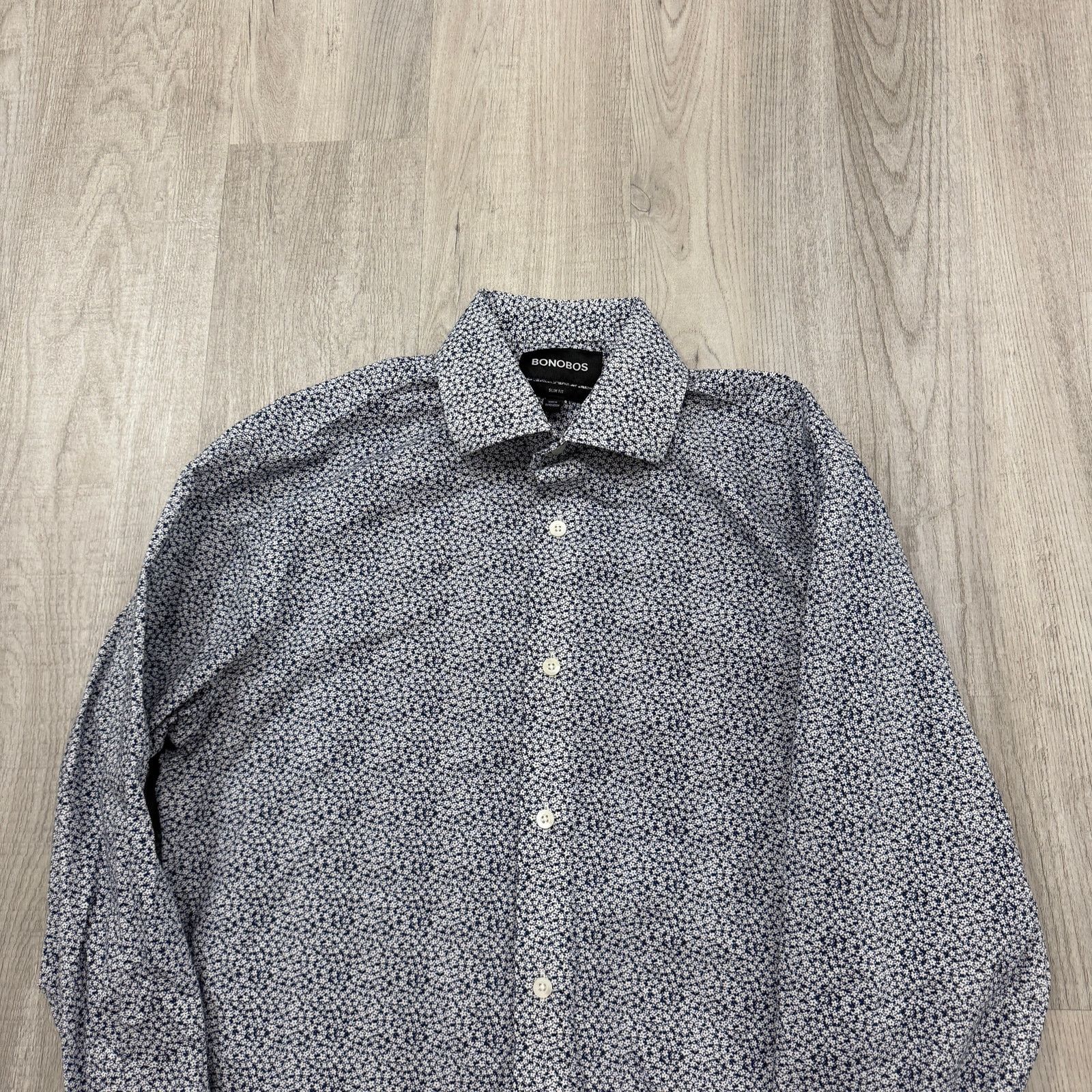 Bonobos Bonobos Shirt Men's 15.5 - 34 Blue White Floral Flower Slim Size US M / EU 48-50 / 2 - 3 Thumbnail