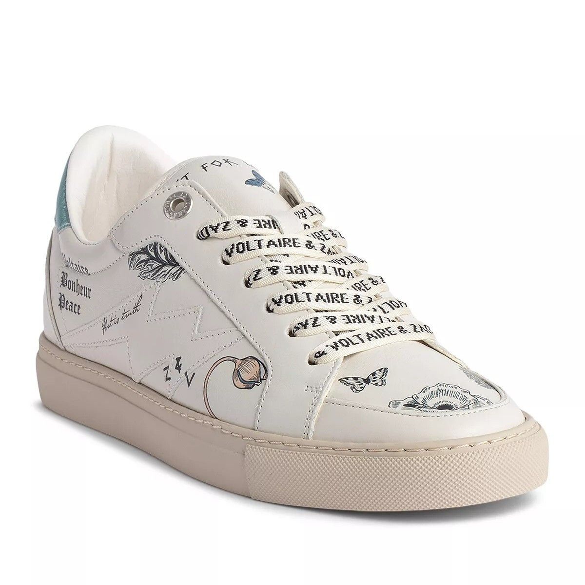 Zadig & Voltaire LA Flash Art Print Low Top Sneakers size EU 40 / US 10 Size US 10 / IT 40 - 1 Thumbnail
