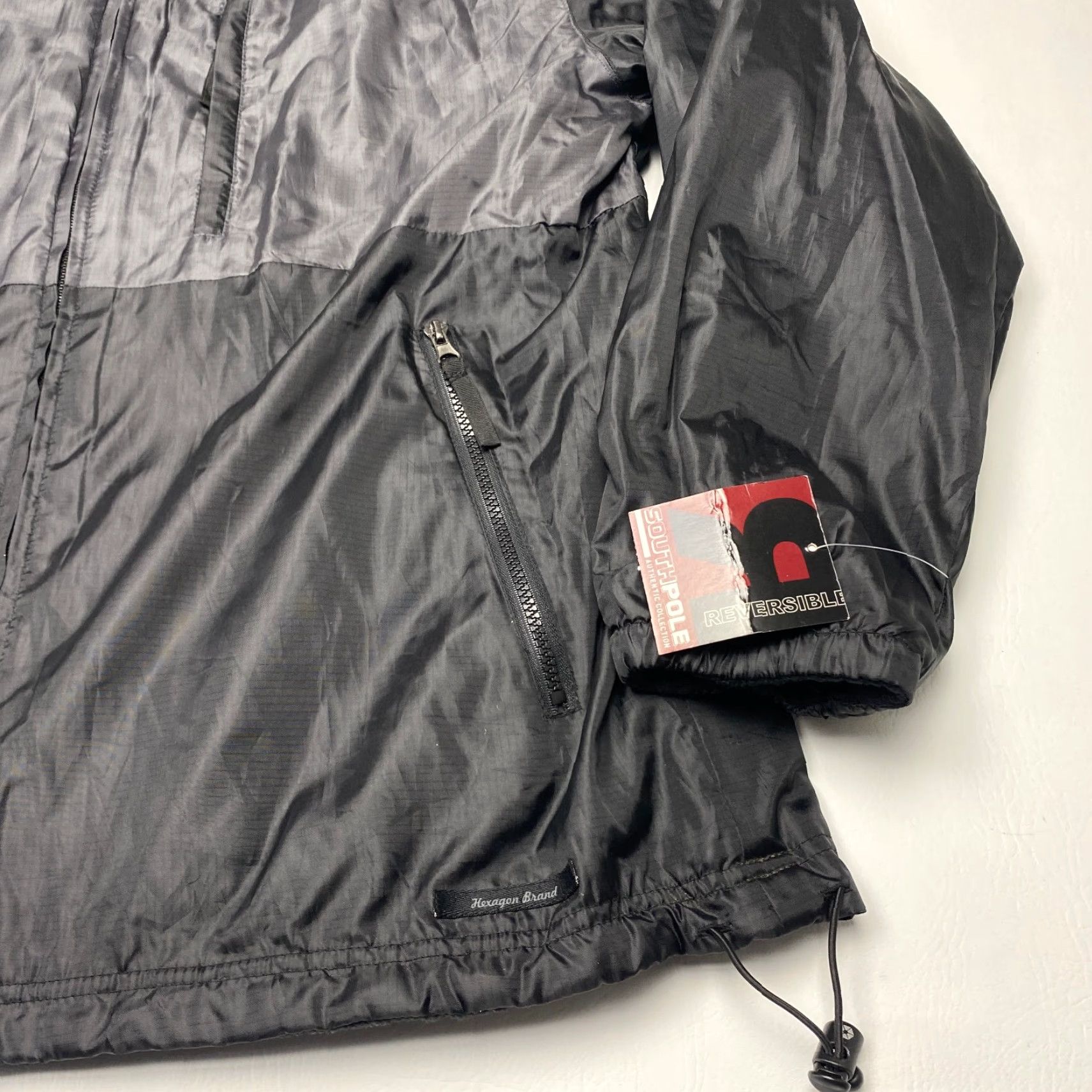 Southpole VINTAGE South Pole Jacket Men’s XL Reversible Black Nylon Fleece Winter Full Zip Size US XL / EU 56 / 4 - 4 Thumbnail